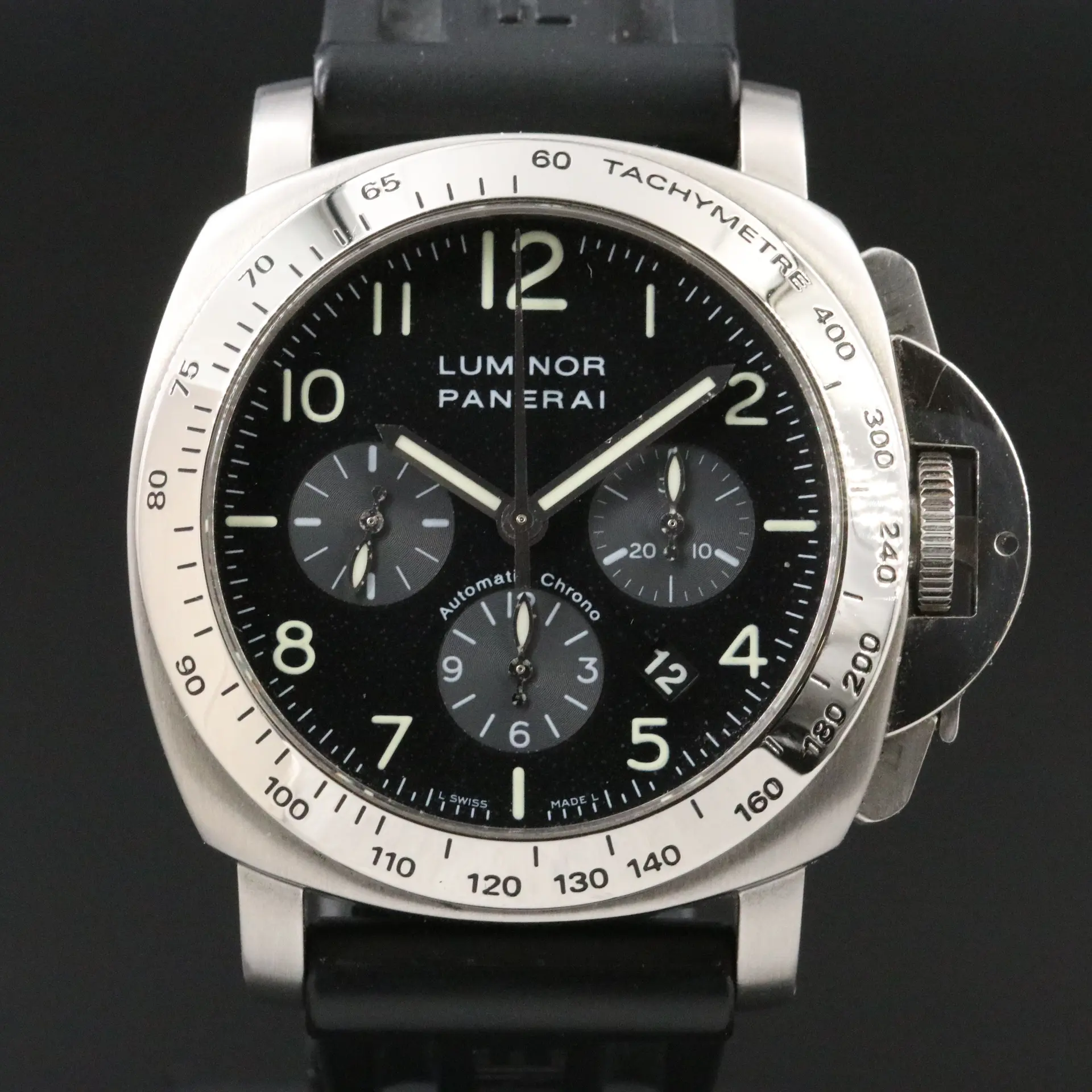 Panerai Luminor Chronograph 44mm F Series Steel Automatic Watch PAM00162