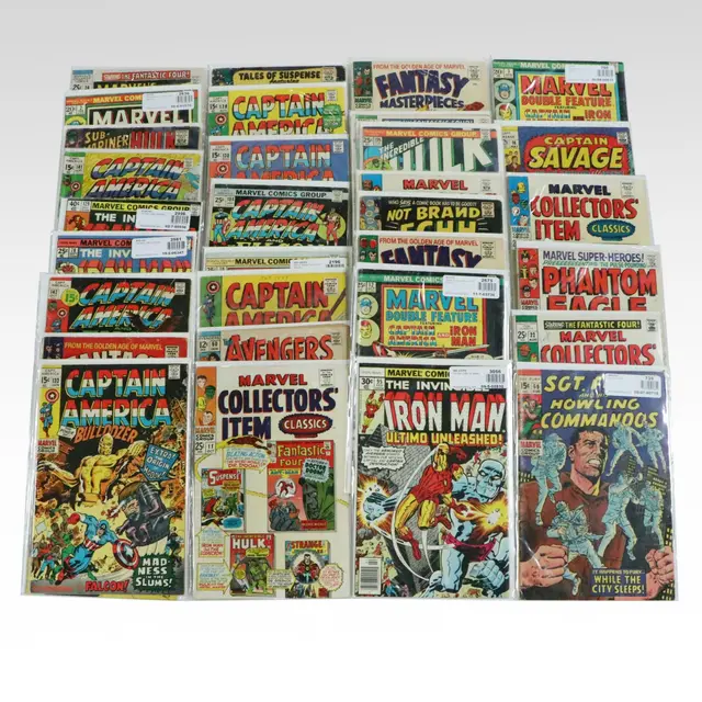 Silver-Bronze Age Marvel Comic Books with “Iron Man," "Captain America," & More