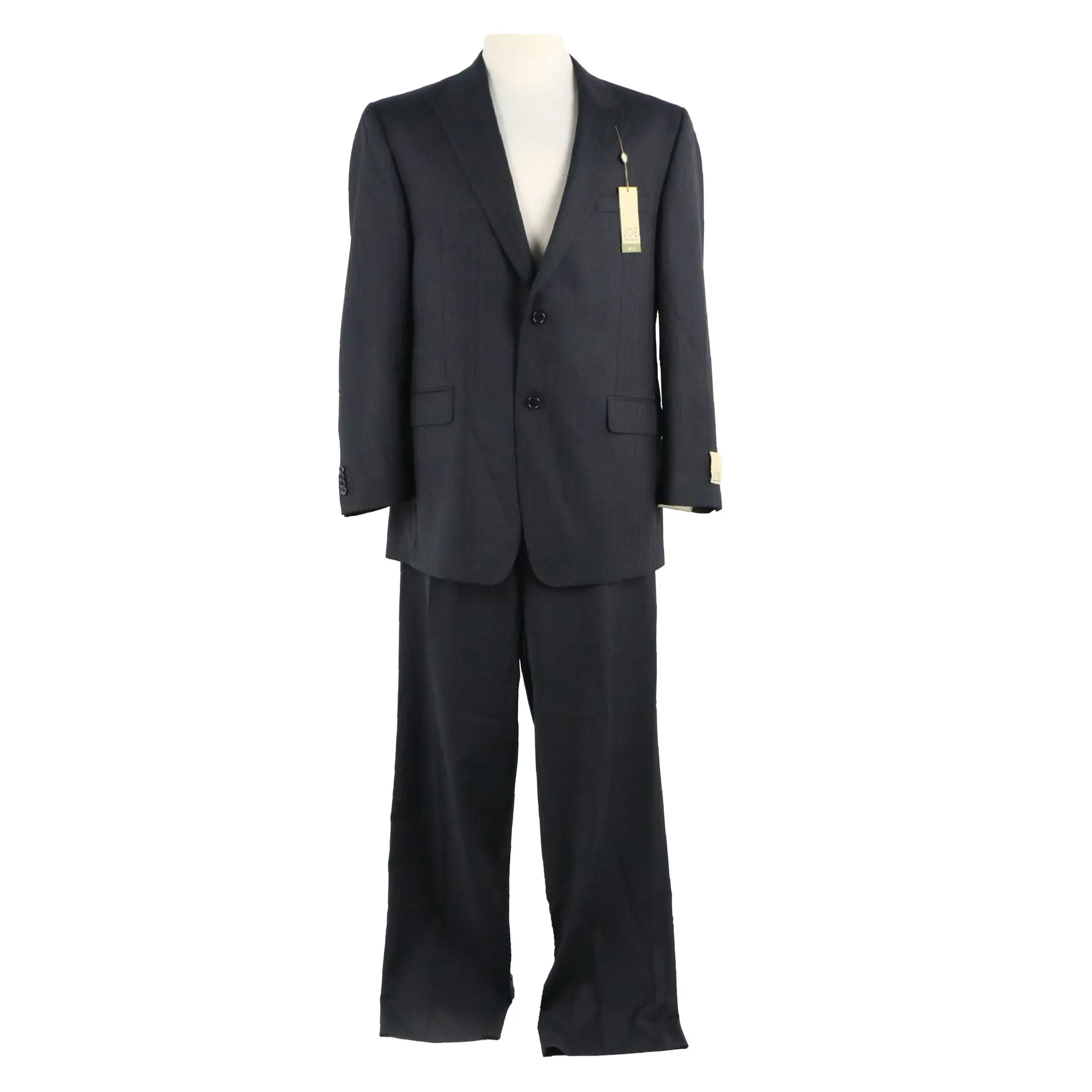 Joe Joseph Abboud 2-Piece Suit in Dark Navy Striped Wool