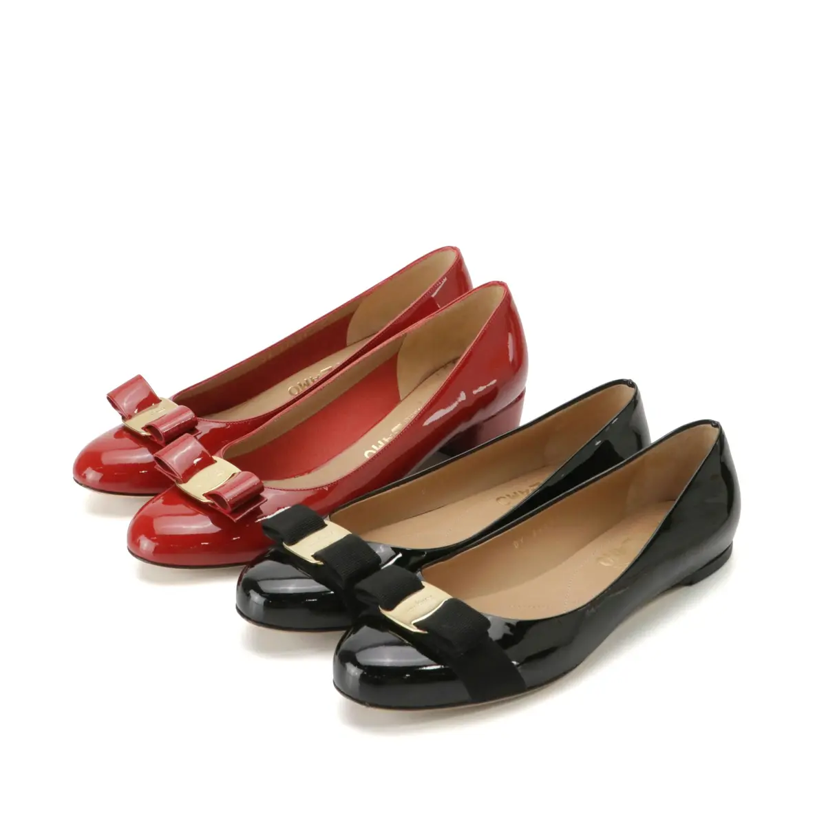 Salvatore Ferragamo Vara Bow Pumps and Flats in Patent Leather