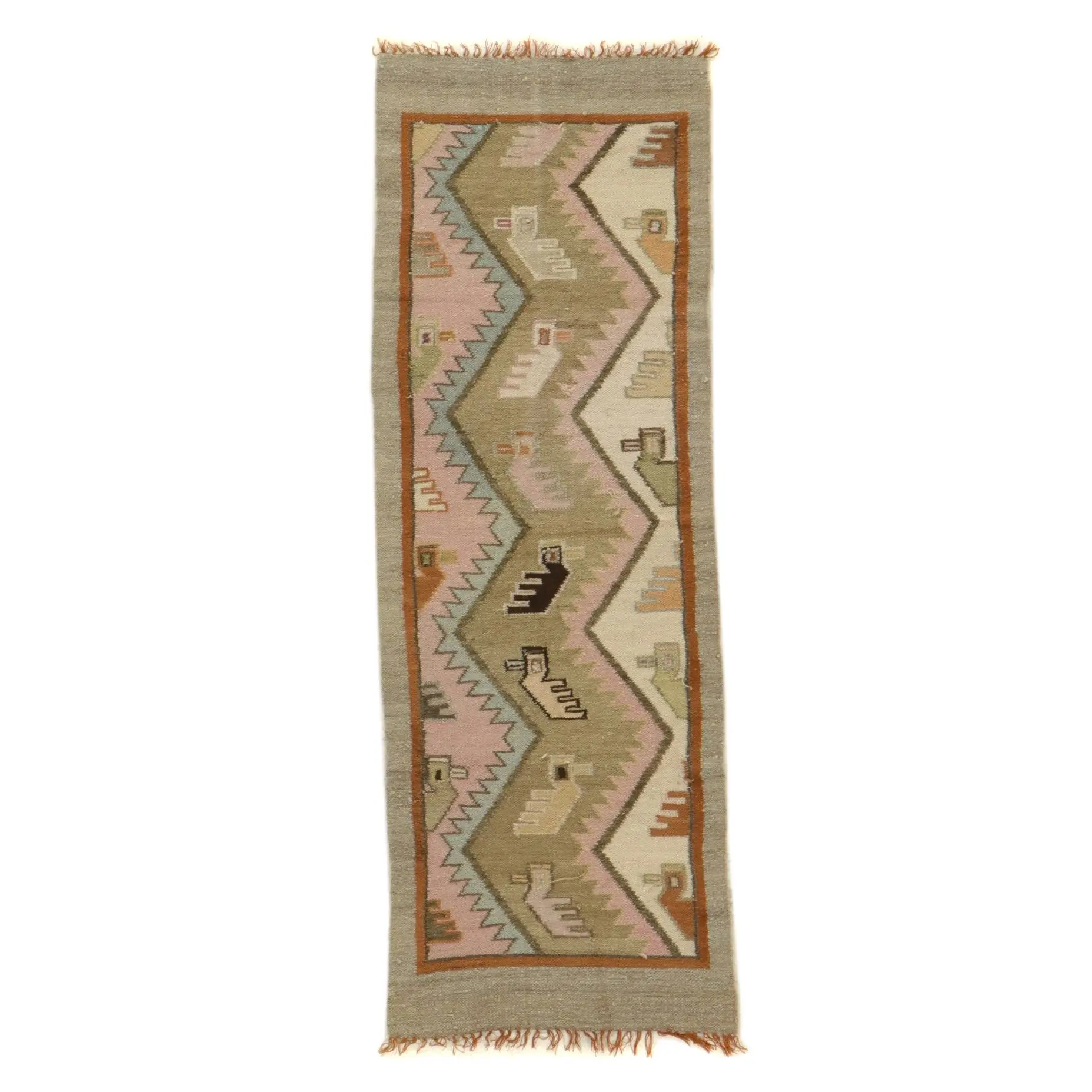 1'10 x 5'4 Handwoven South American Style Runner Rug