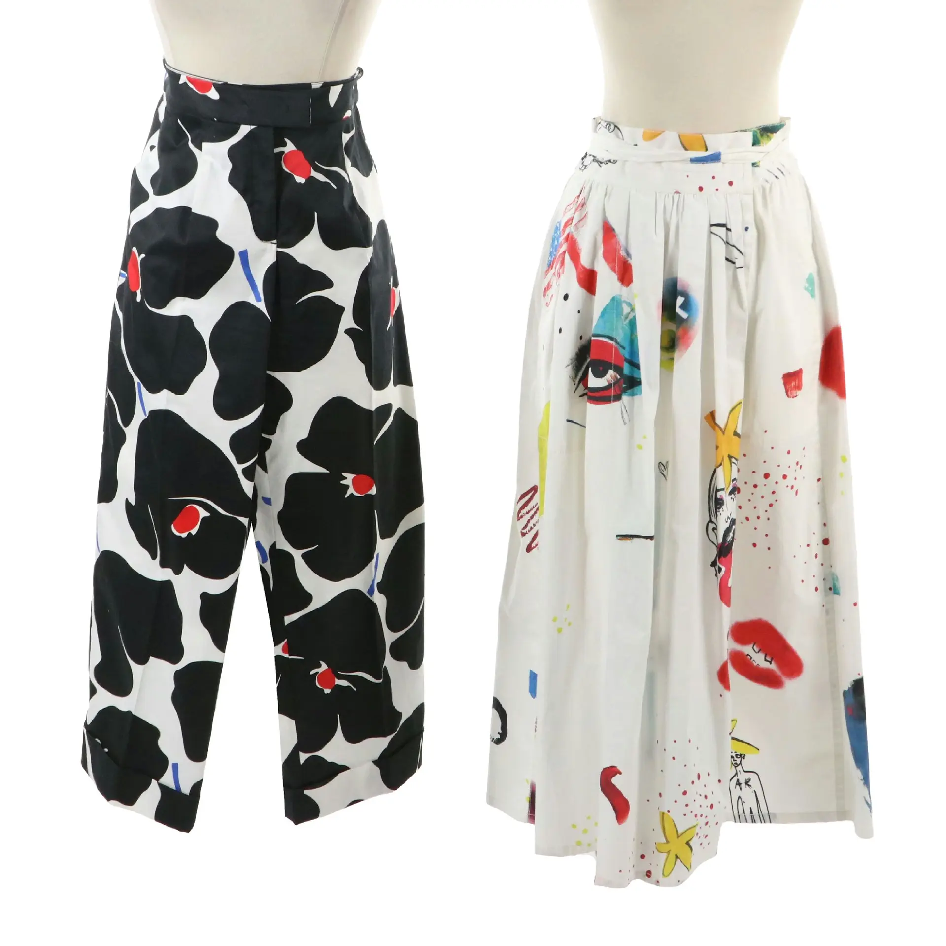 Boutique Moschino Floral Print Cropped Trousers & Marc Jacobs Printed