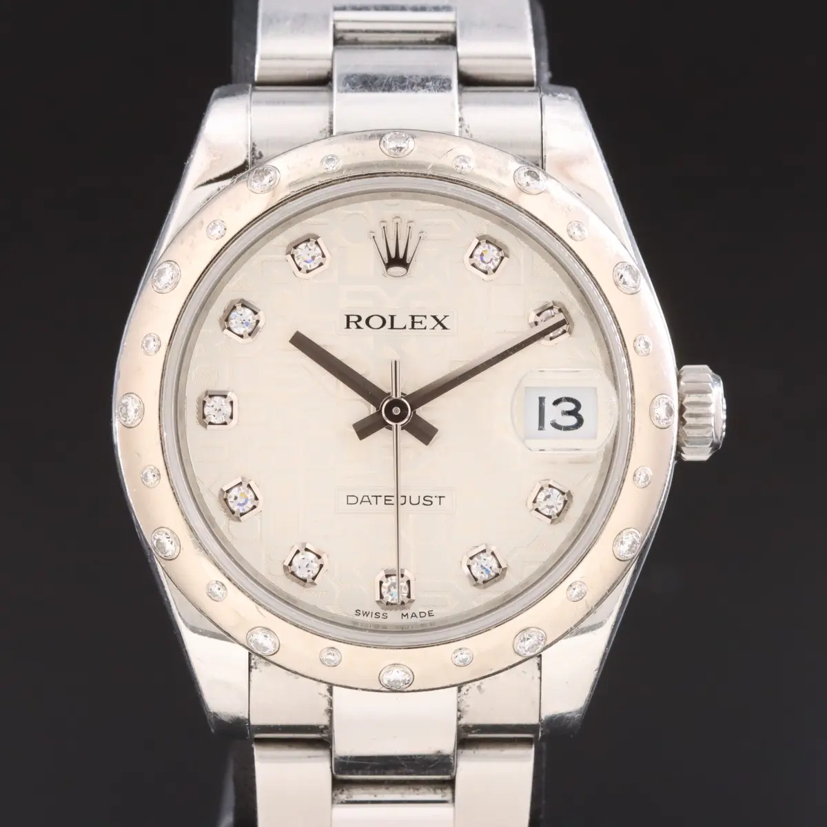 Rolex Datejust 31 Rolesor Factory Diamond Dial and Bezel Watch