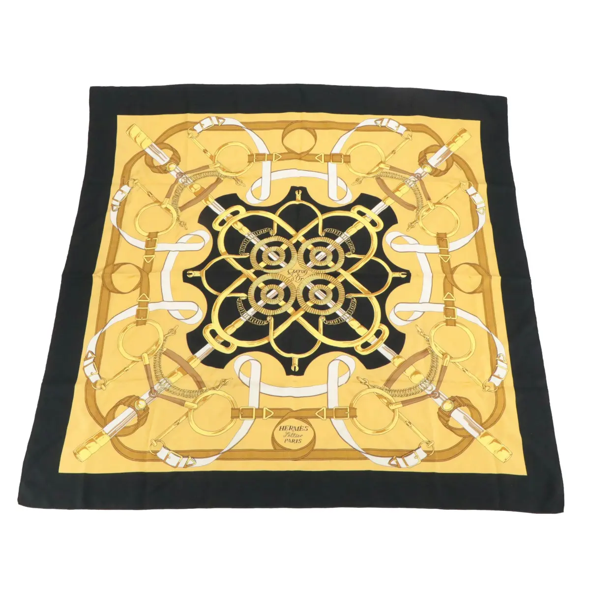 Hermès "Eperon d'Or" Scarf 90 in Silk Twill