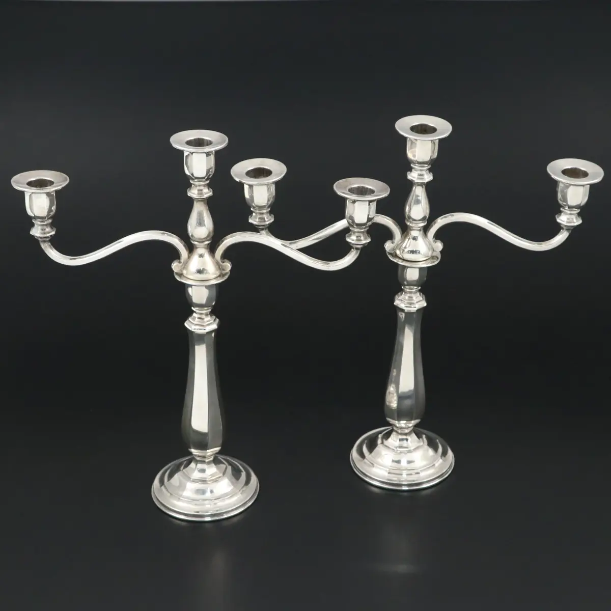 Gorham Victorian Style Sterling Silver Candelabras