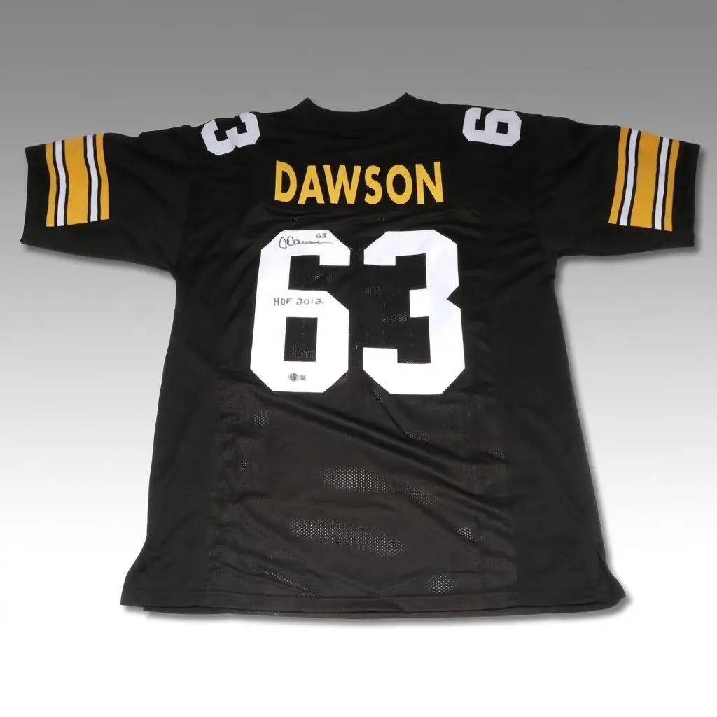 Dermontti Dawson Signed “HOF 12” Pittsburgh Steelers Football Jersey, Beckett