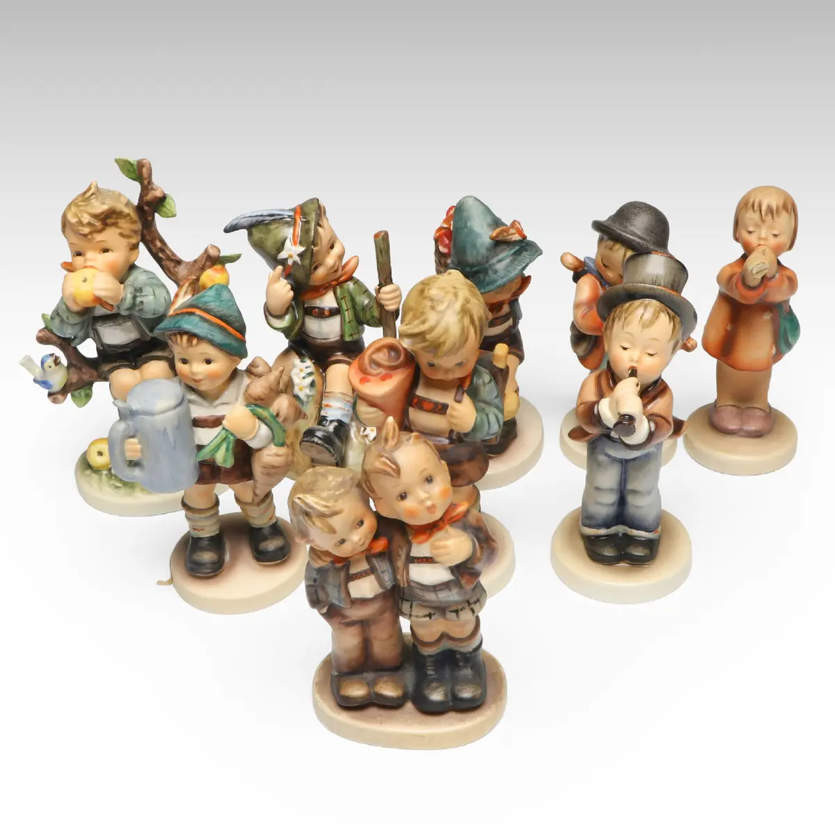 Goebel "Mountaineer", "Flower Vendor" and More Porcelain Hummel Figurines