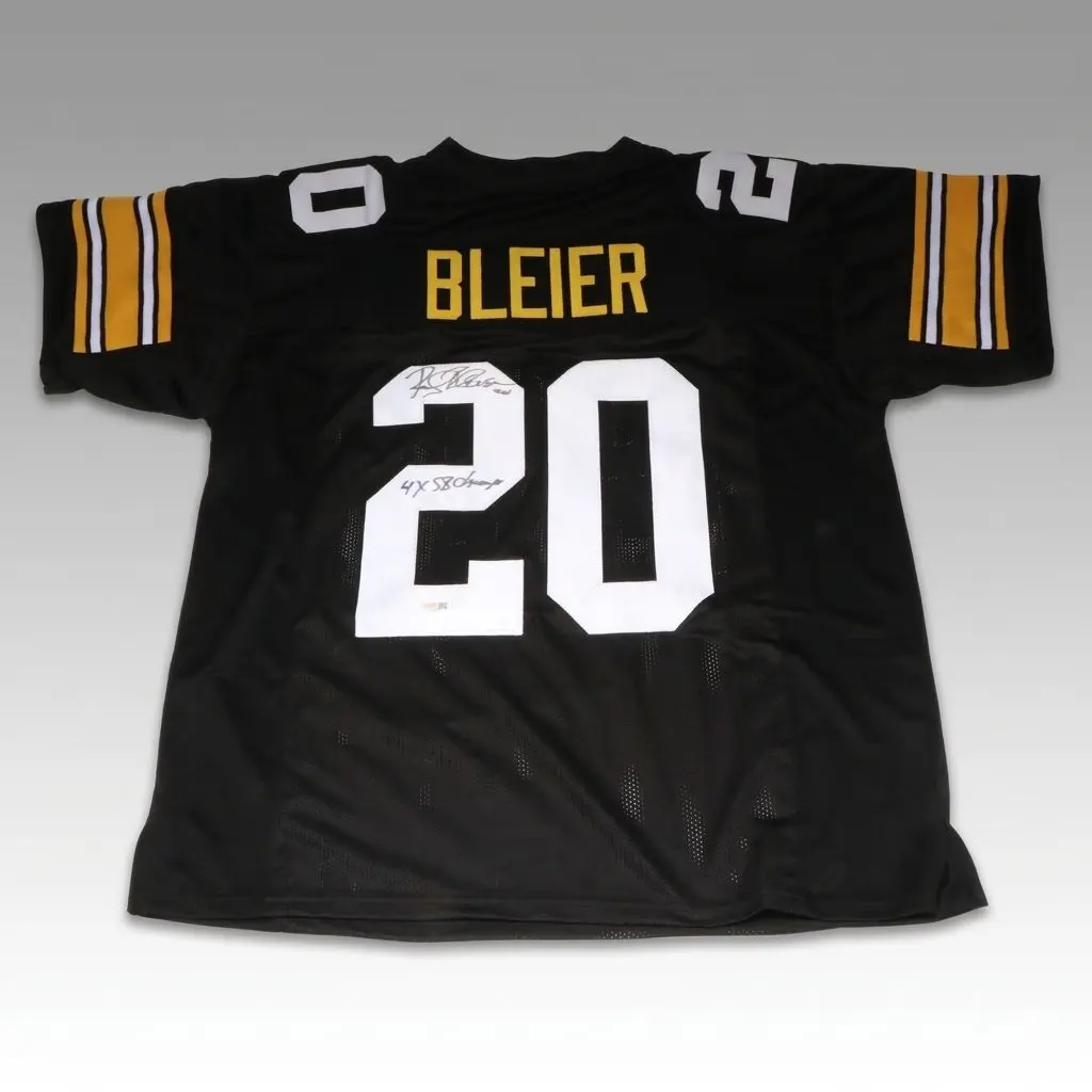 Rocky Bleier Signed "4x SB Champs" Pittsburgh Steelers Football Jersey, JSA