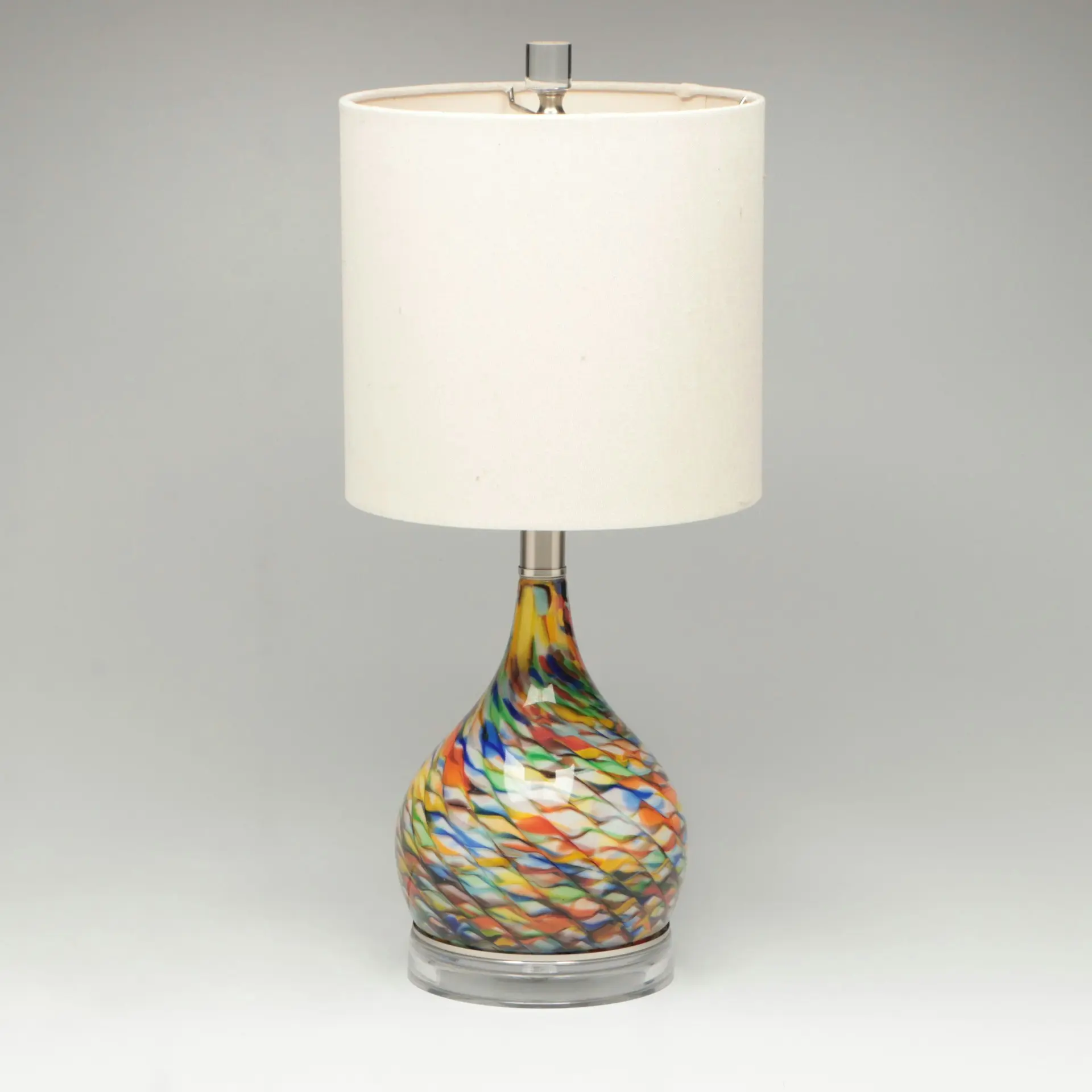 Multicolor Art Glass Accent Lamp