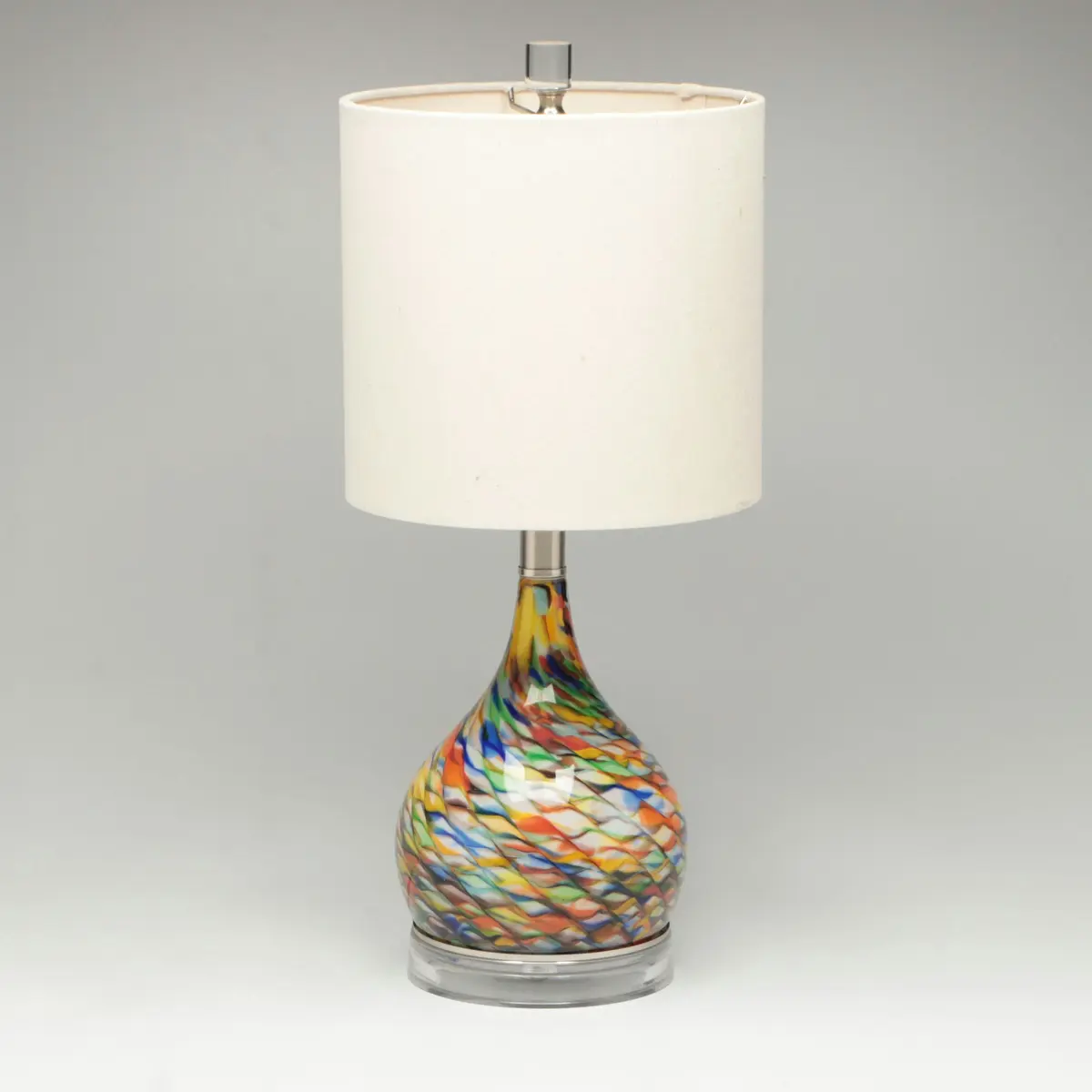 Multicolor Art Glass Accent Lamp
