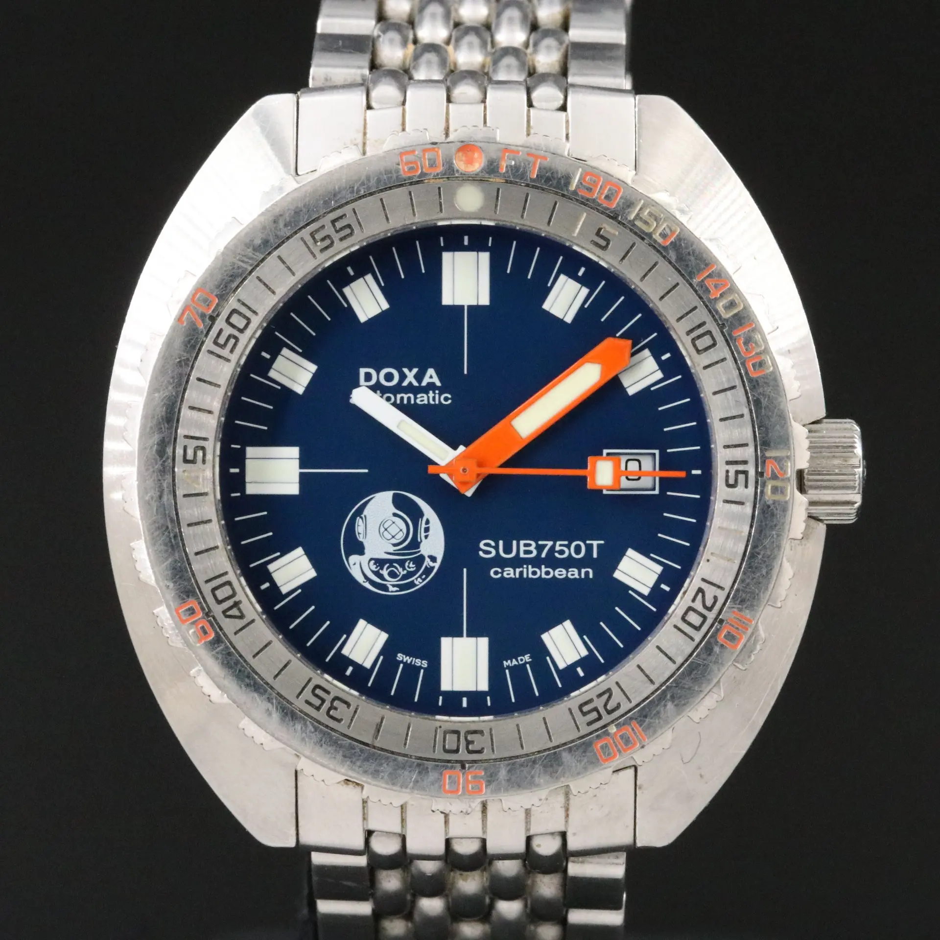 DOXA SUB 750T Caribbean Sea Hunter's Edition 45mm Automatic Watch c.2000s