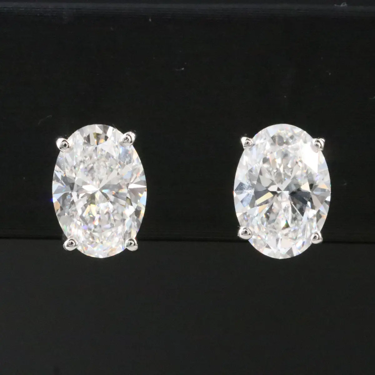 14K 3.13 CTW Lab Grown Diamond Earrings with IGI Reports
