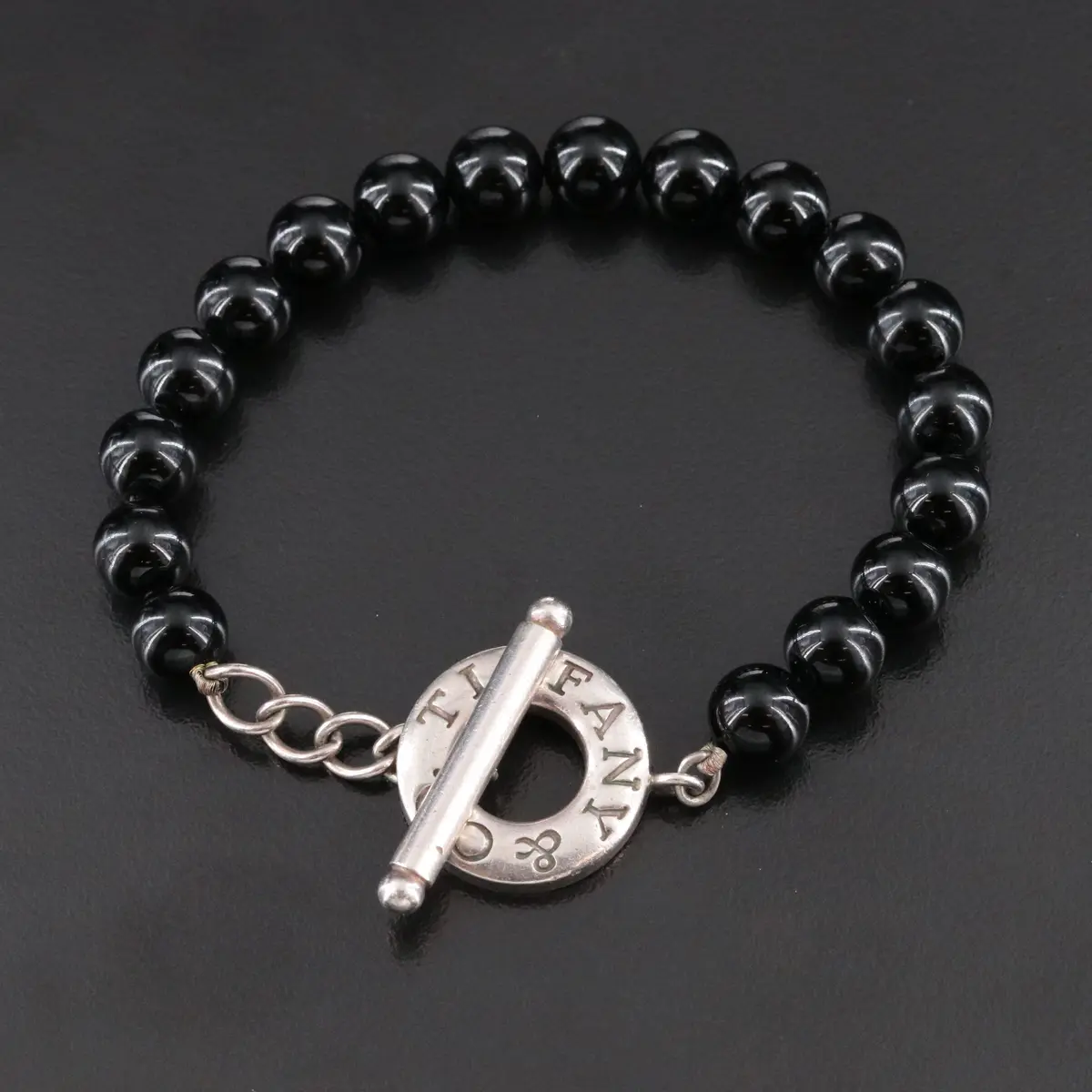Tiffany & Co. Sterling Bead Toggle Bracelet