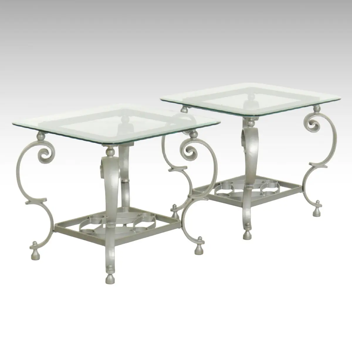 Pair of Hollywood Regency Side Tables, Late 20th/ Early 21st Century