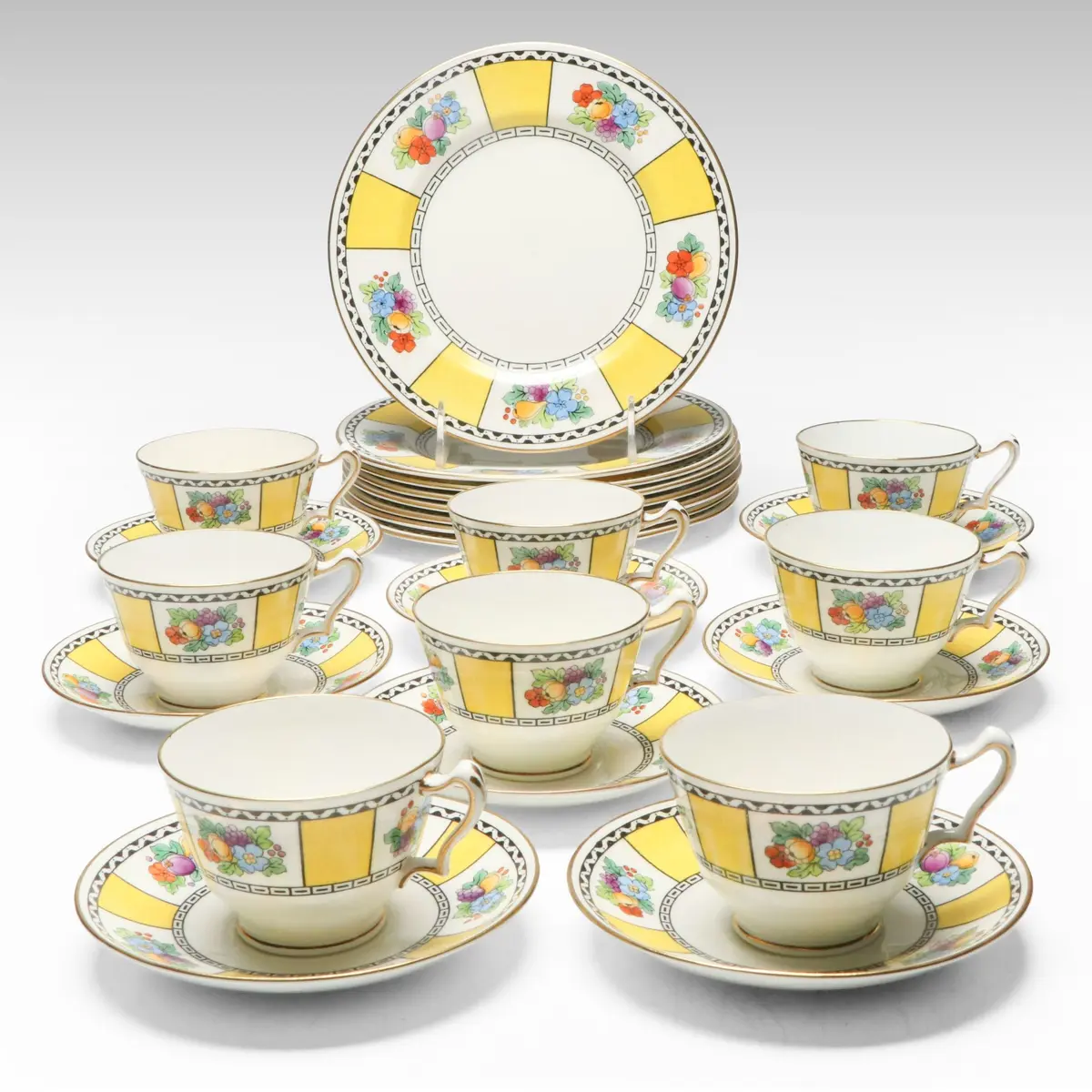 Crown Staffordshire English Bone China Art Deco Style Dinnerware