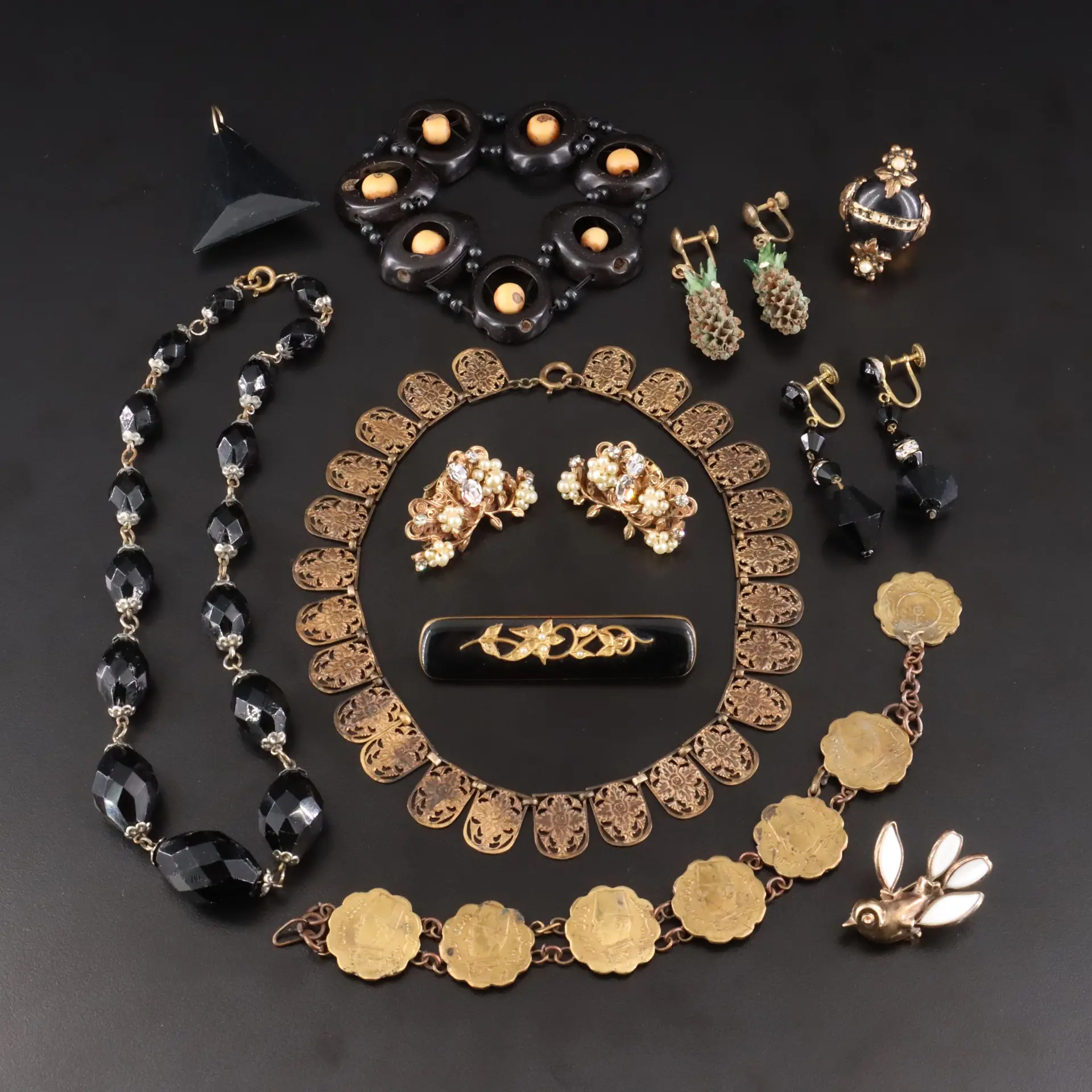 Antique & Vintage Jewelry Collection Featuring Art Deco & Black Onyx