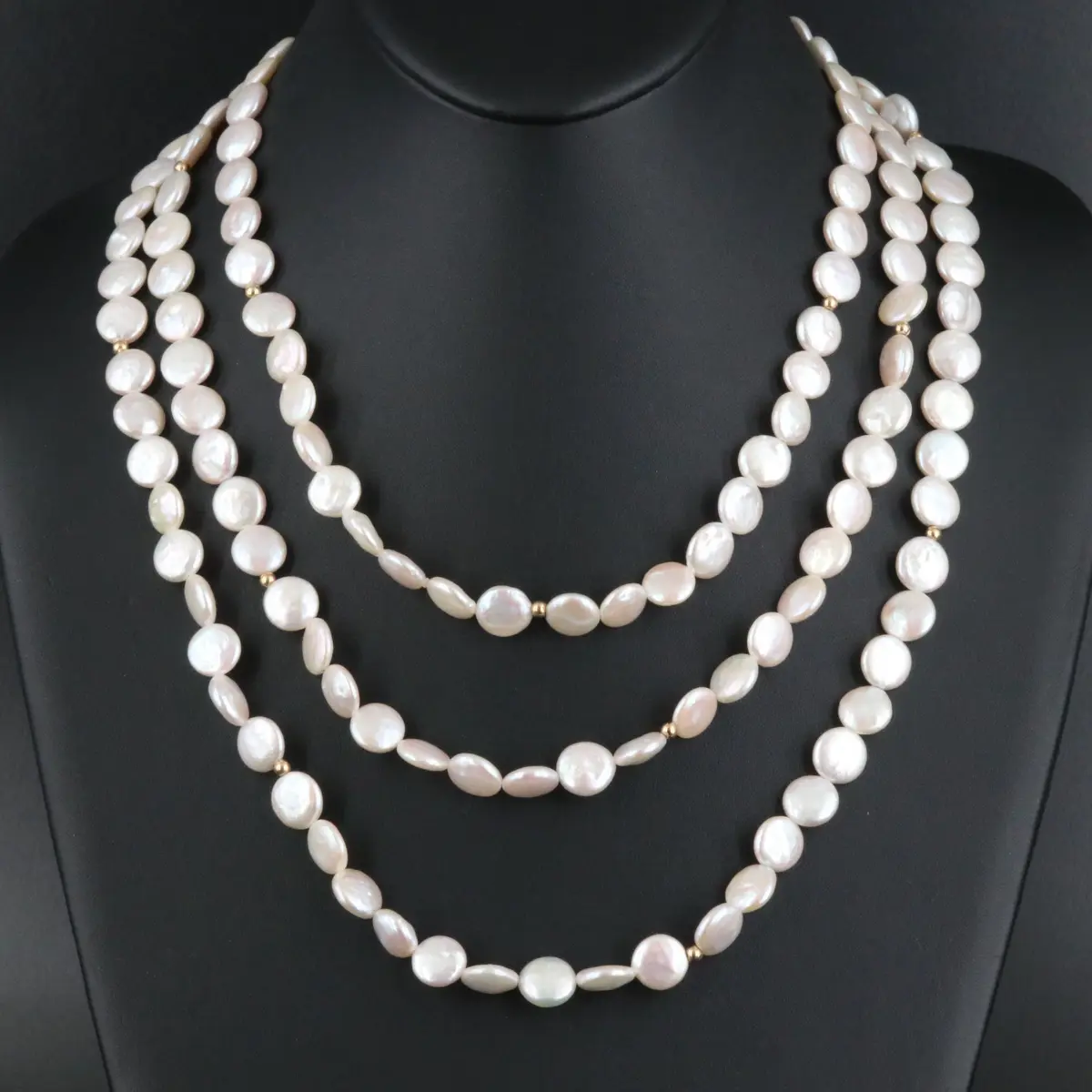 Pearl Necklace with 14K Accent Beads