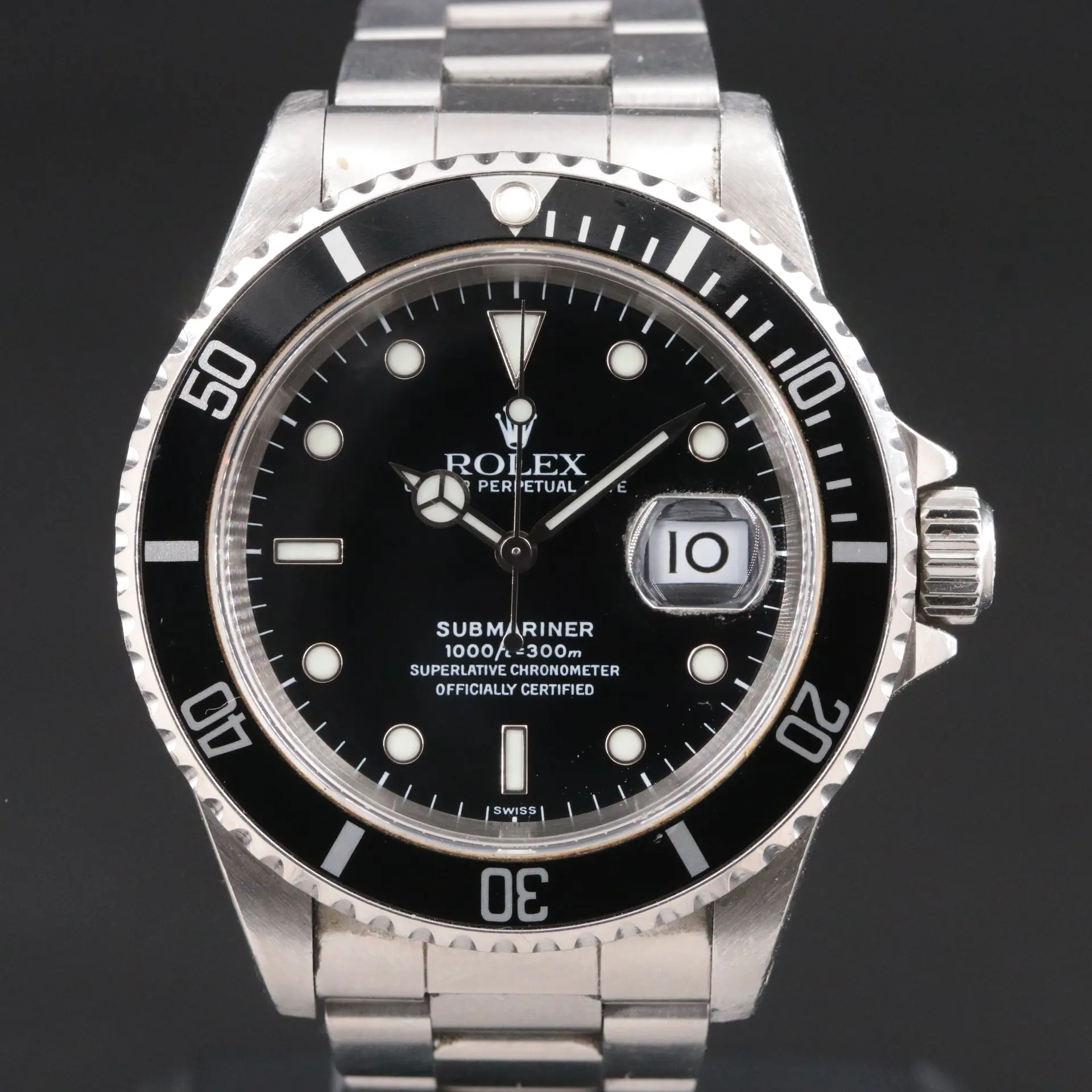 1998 Rolex Submariner Date Steel Automatic Watch