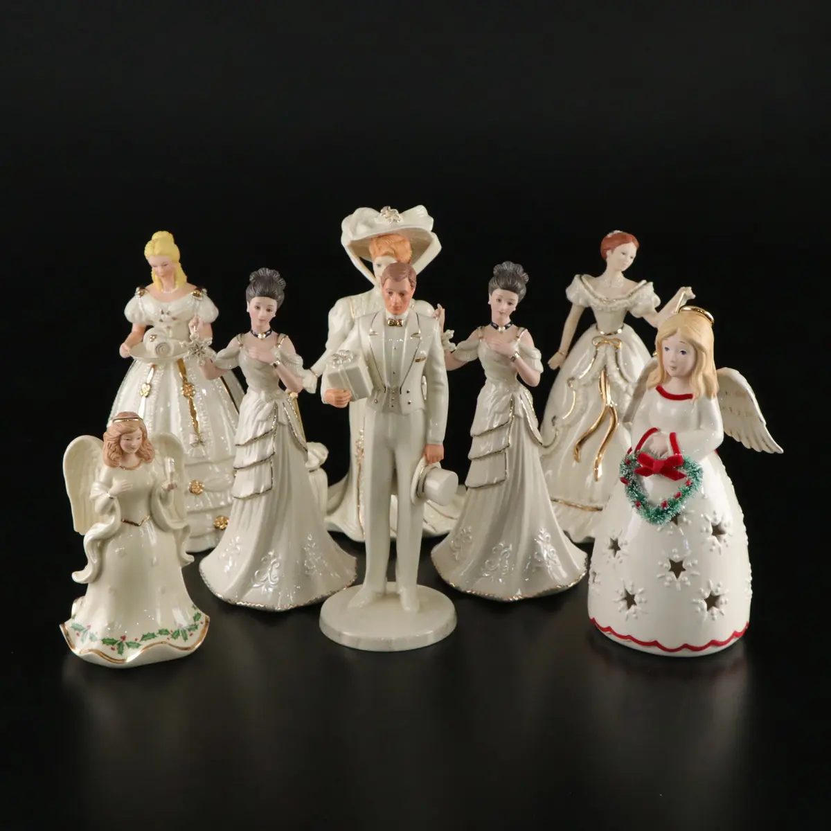 Lenox Porcelain "A Gallant Guest," "Christmas Kisses," & More Figurines