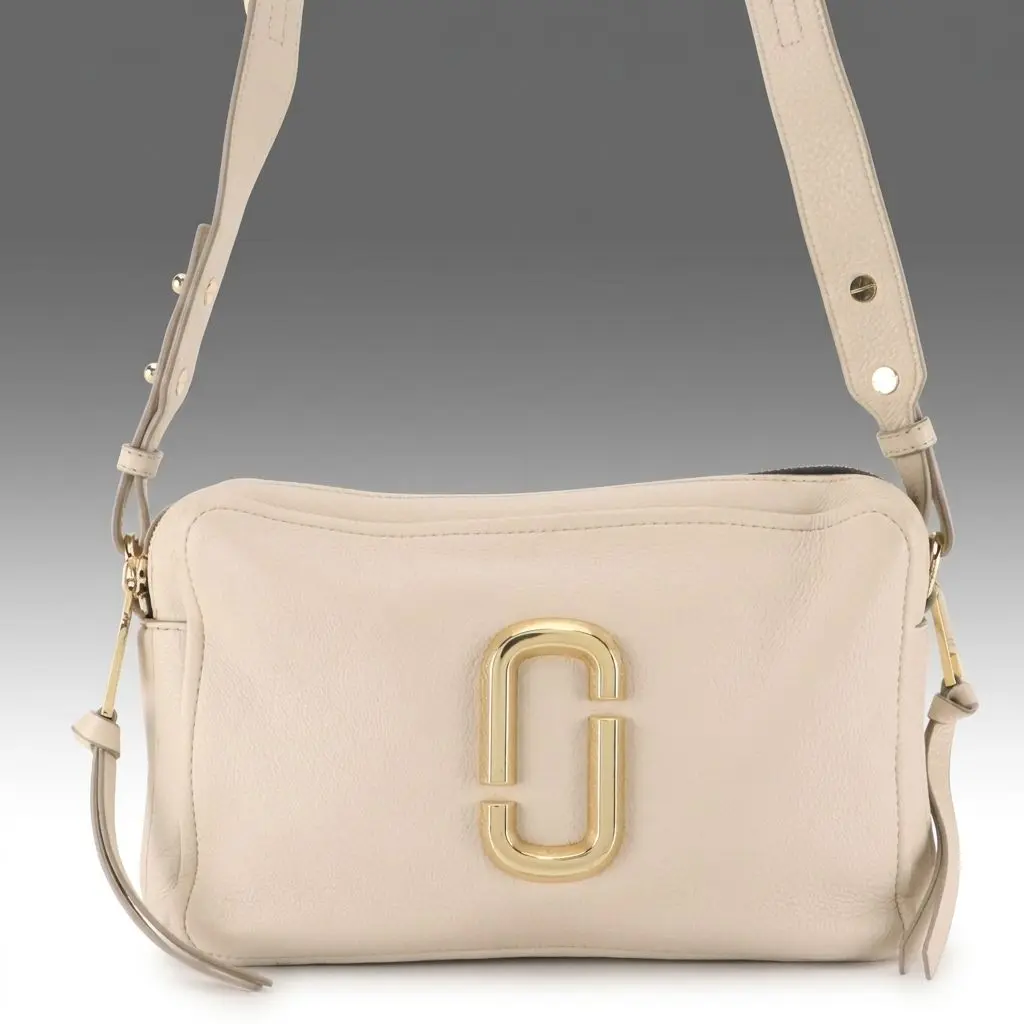 Marc Jacobs Softshot 27 Crossbody Bag in Neutral Leather