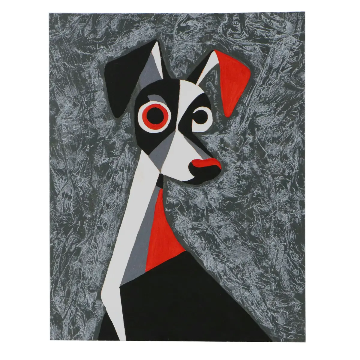 deSanto Acrylic Painting of Stylized Dog, 2026