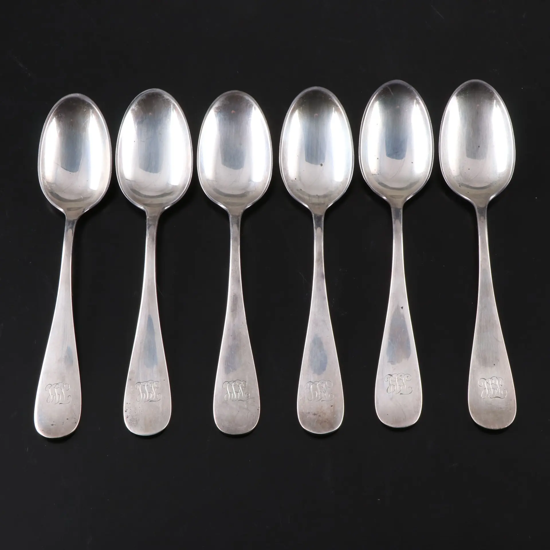 Durgin Sterling Silver Teaspoons, Early 20th Century