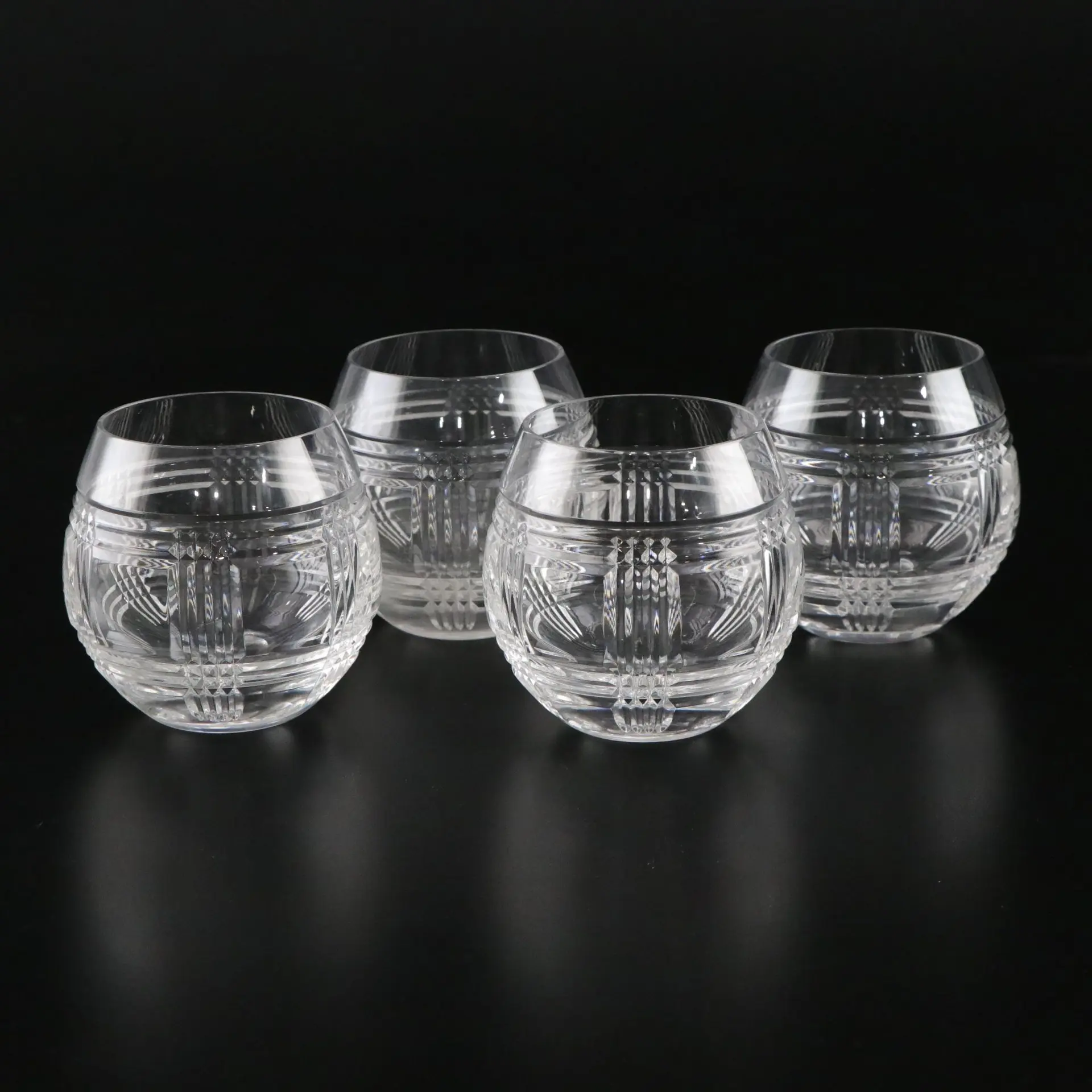 Ralph Lauren "Glen Plaid" Crystal Stemless Wine Glasses