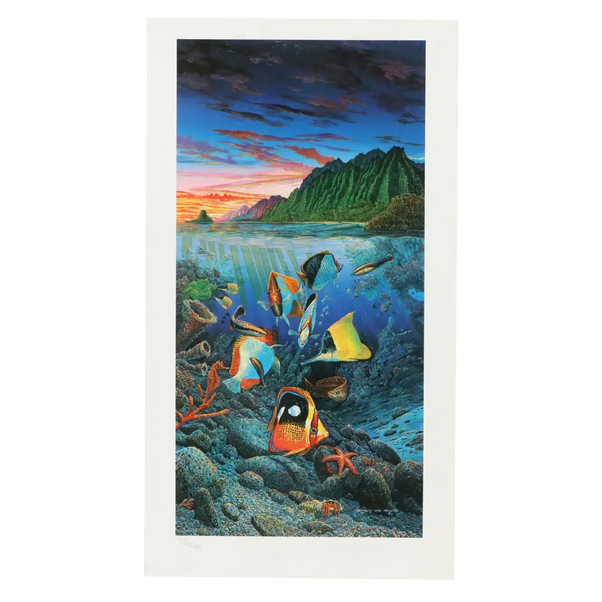 After Robert Lyn Nelson Embossed Offset Lithograph "Undersea Waltz"