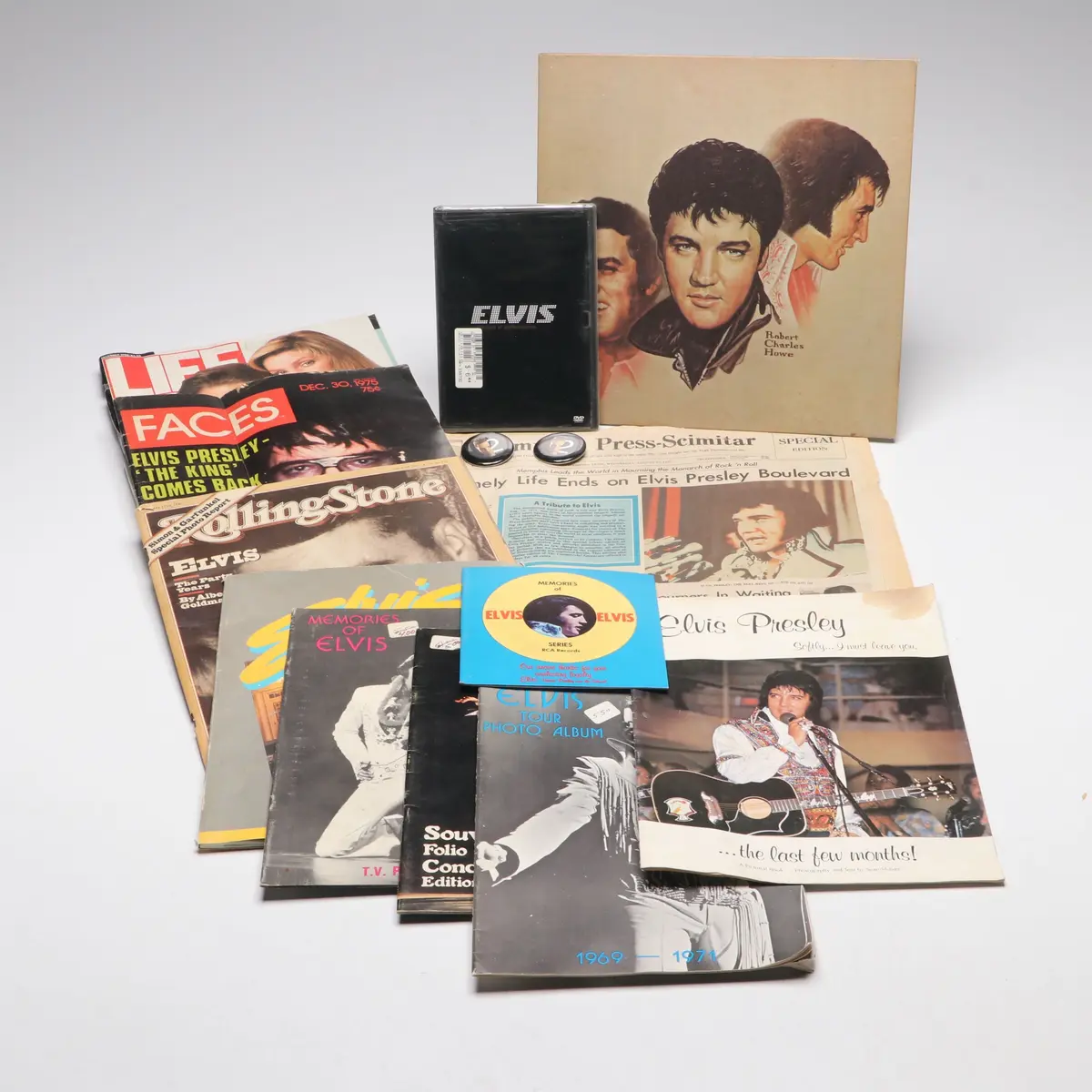 Elvis Tribute Ephemera, DVDs, Records and Collectibles