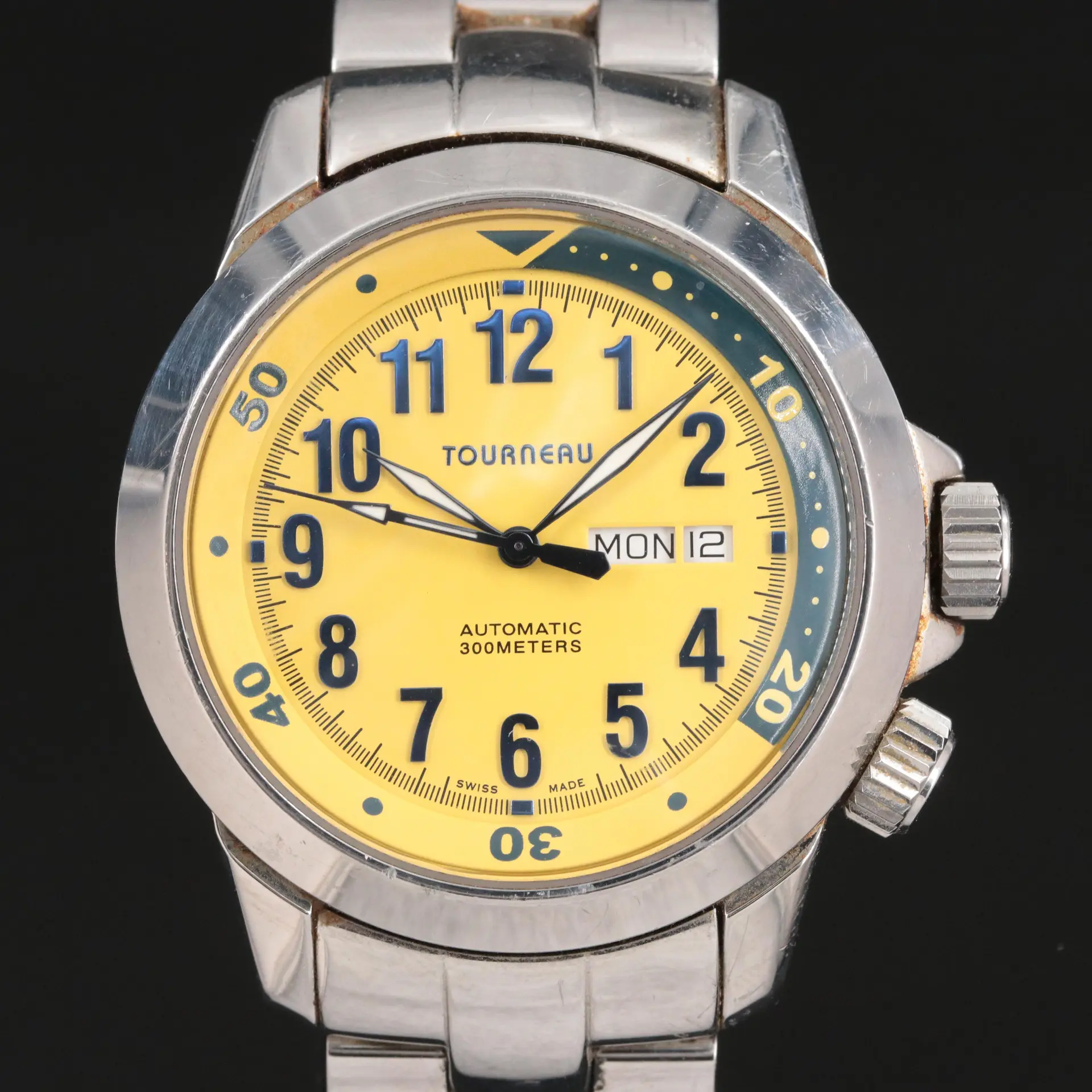 Tourneau Stainless Steel Swiss Automatic Dive Watch #T2836