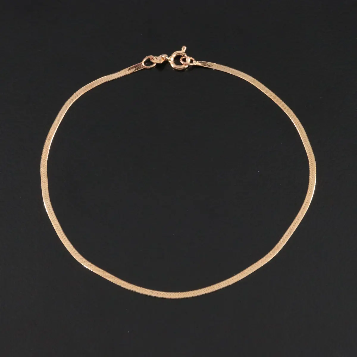 14K Herringbone Chain Bracelet