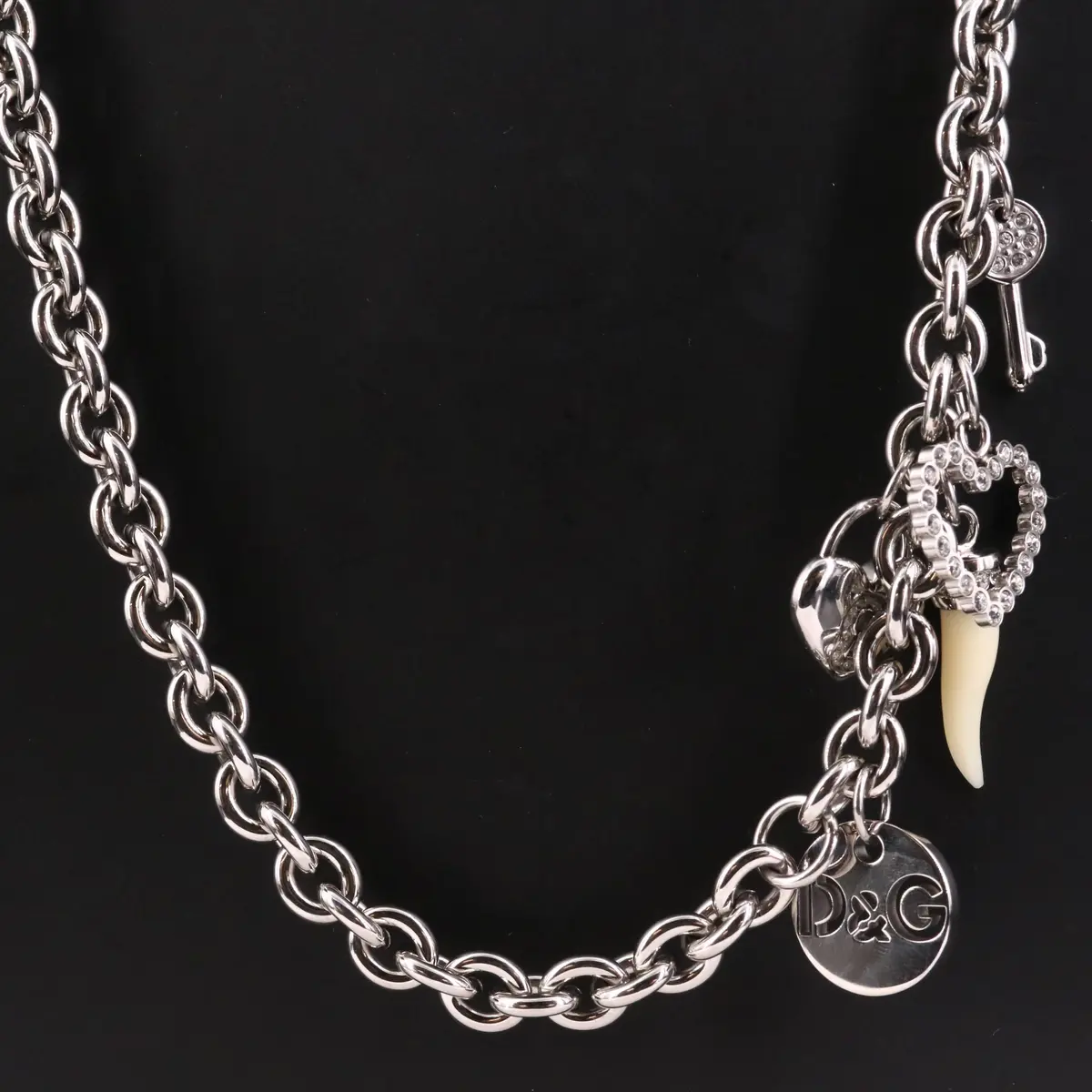Dolce & Gabbana Crystal and Resin Charm Necklace