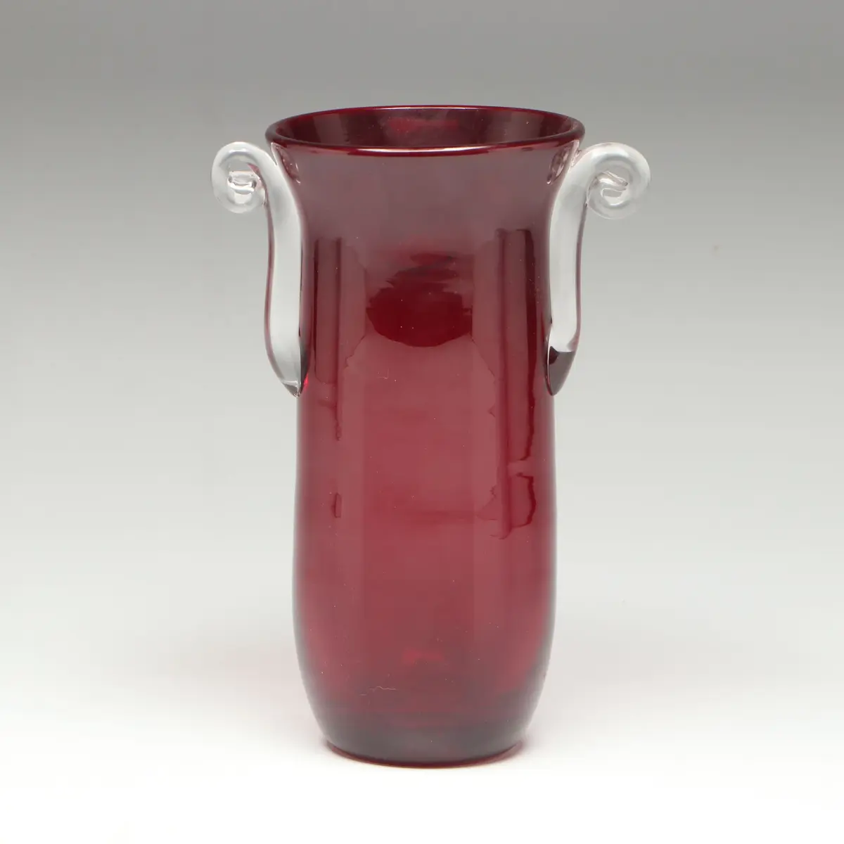 Handblown Blenko Lugged Glass Vase
