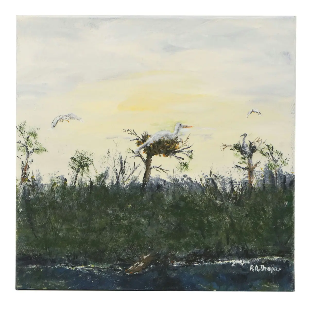 R. A. Draper Landscape Acrylic Painting "Nest"
