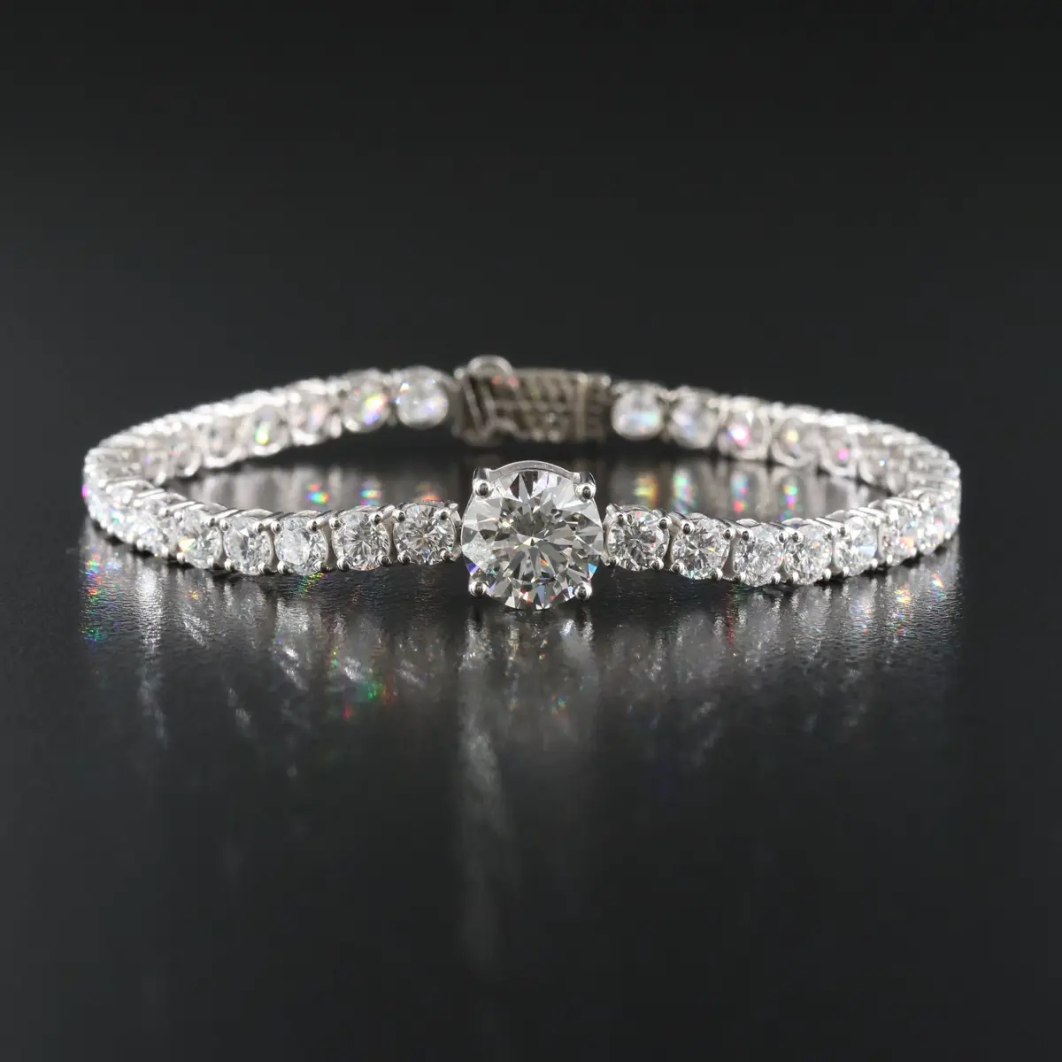 14K 8.28 CTW Lab Grown Diamond Bracelet with IGI Report