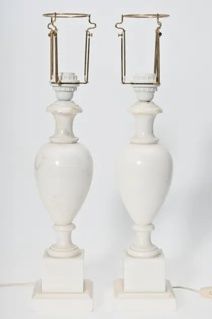 2 st Bordslampor, Alabaster