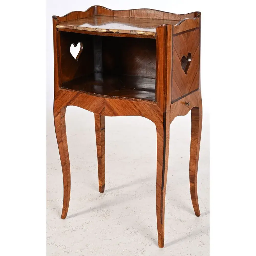 FLECHY. LOUIS XV COFFEE TABLE in rosewood and amaranth with a wide