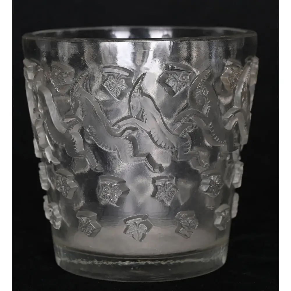 René LALIQUE. (1860–1945). “Jurançon Grape Washer” in pressed molded