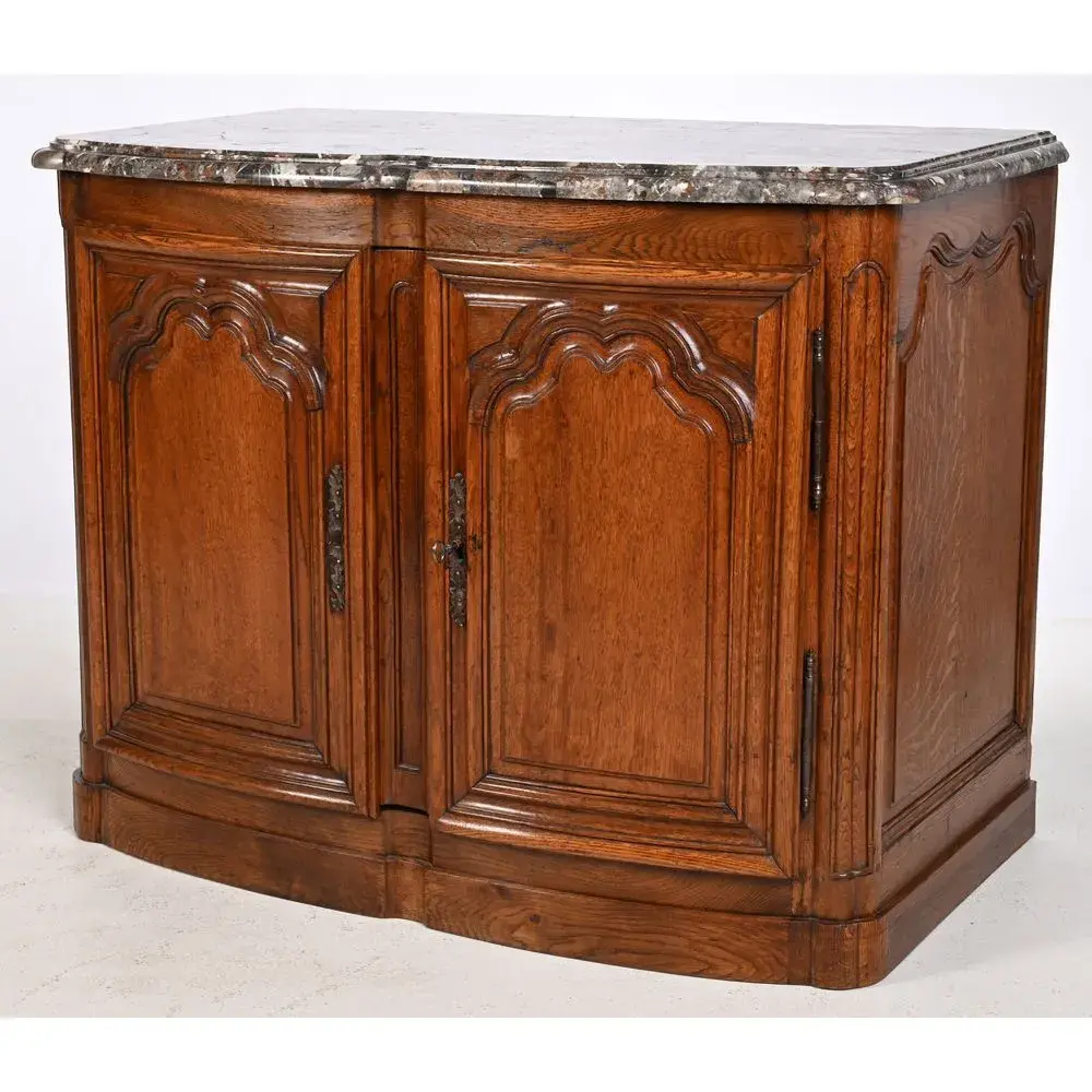 BEAUTIFUL REGENCE-STYLE HUNTING SIDEBOARD on a base of weathered oak