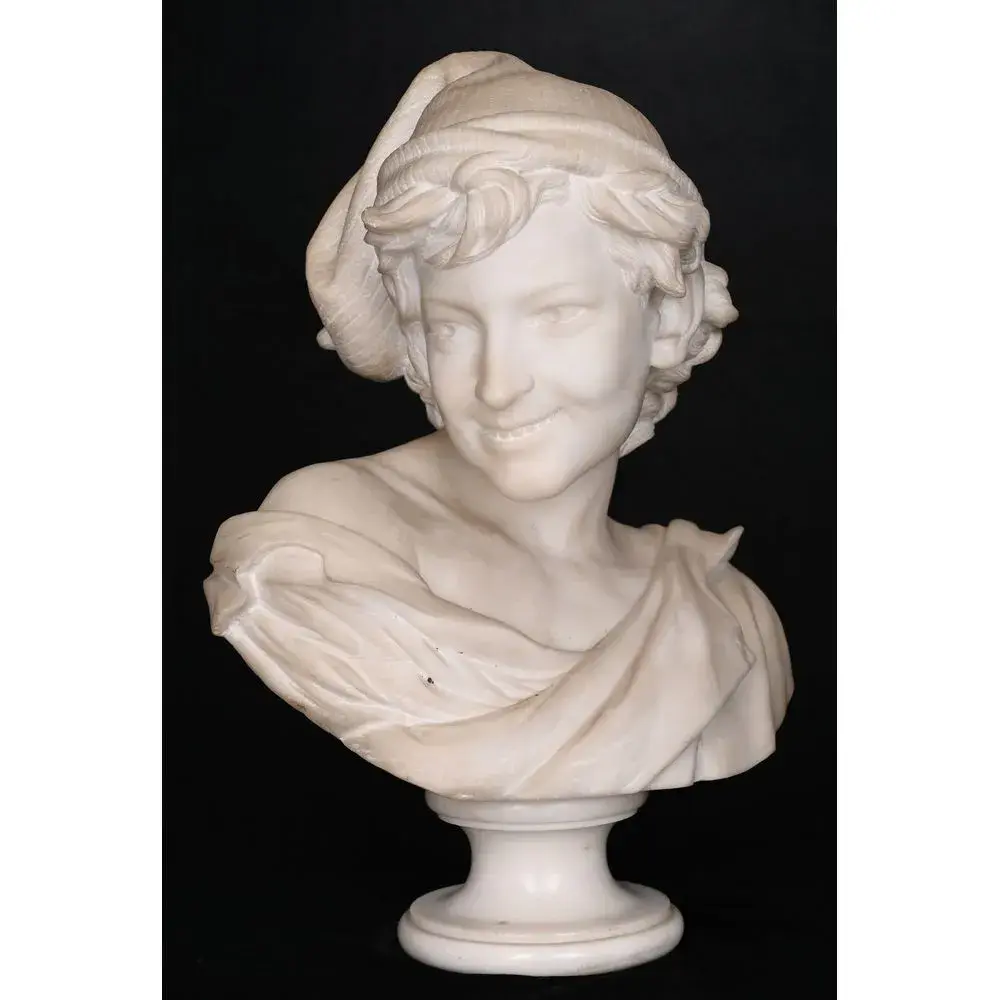 CARPEAUX, Jean-Baptiste. (1827–1875). “Bust of the Neapolitan Laugher.”