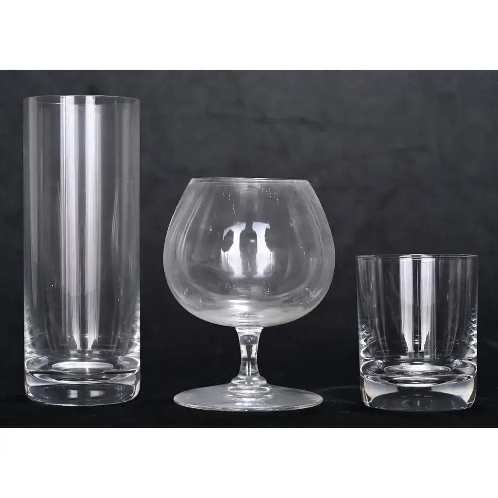 BACCARAT in their gift set. SET OF 11 crystal cognac glasses (plain