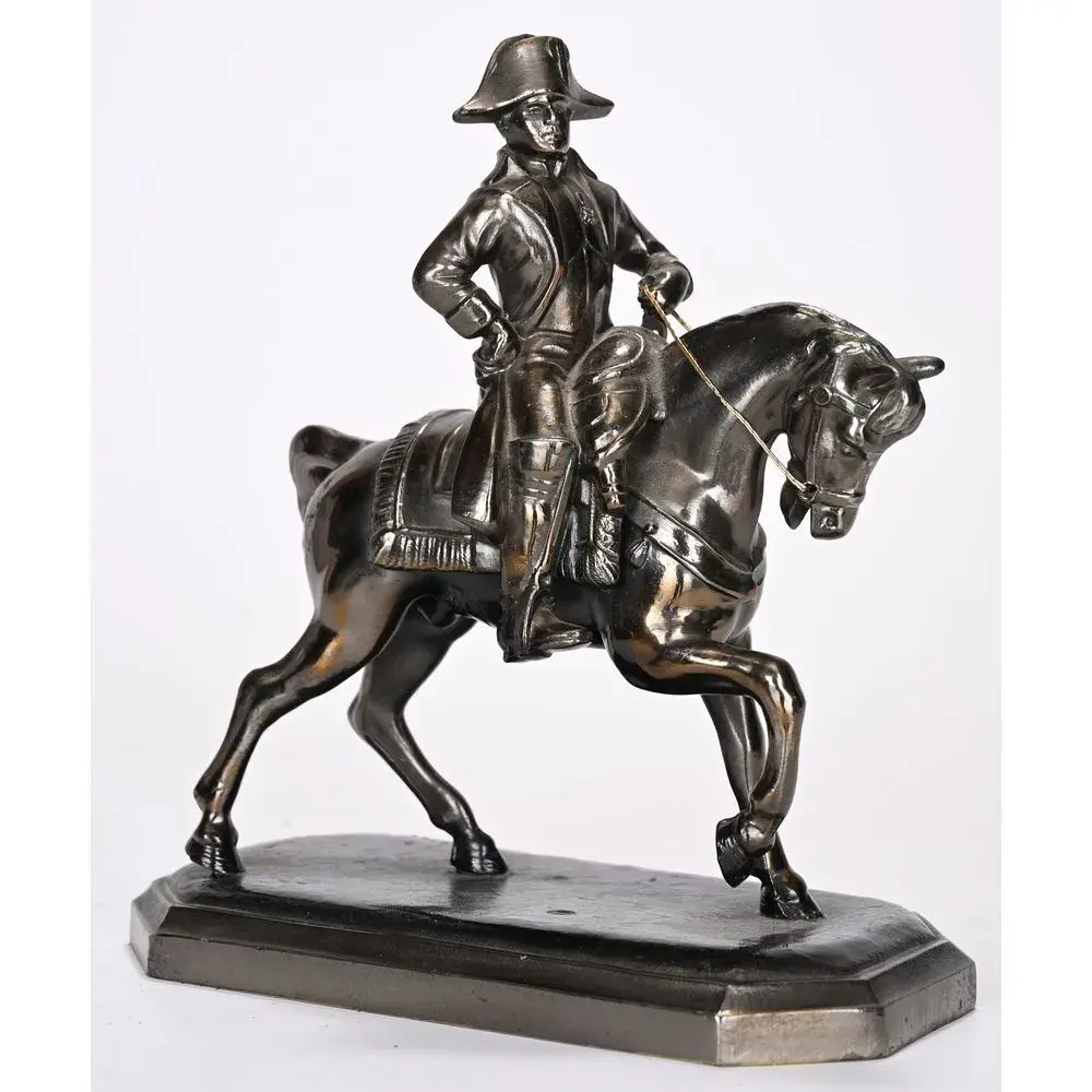 GREGOIRE. 20th-century French sculptor. “Napoleon on Horseback.” Bronze