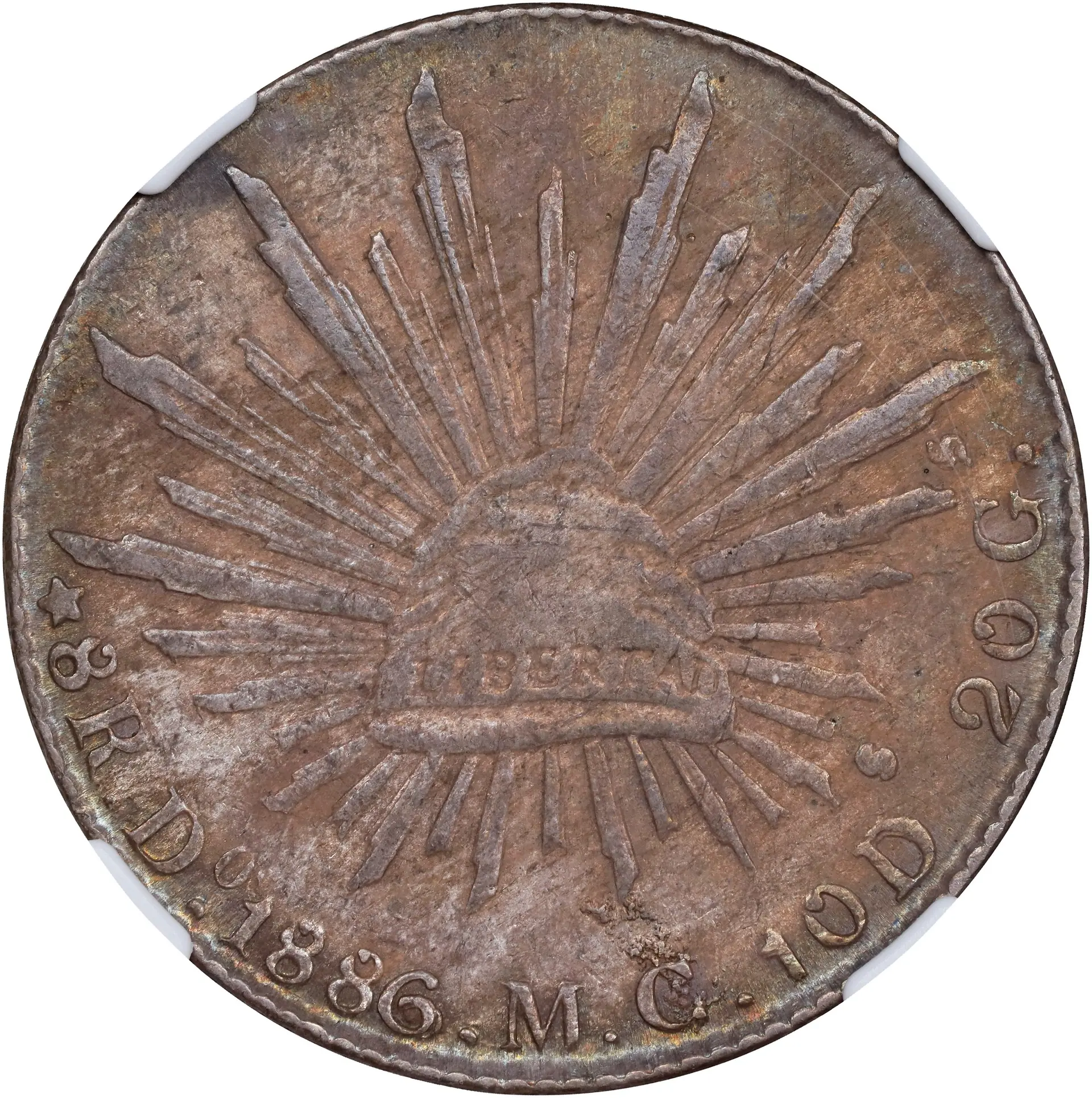 MEXICO. 8 Reales, 1886-Do MC. Durango Mint. NGC AU-58.