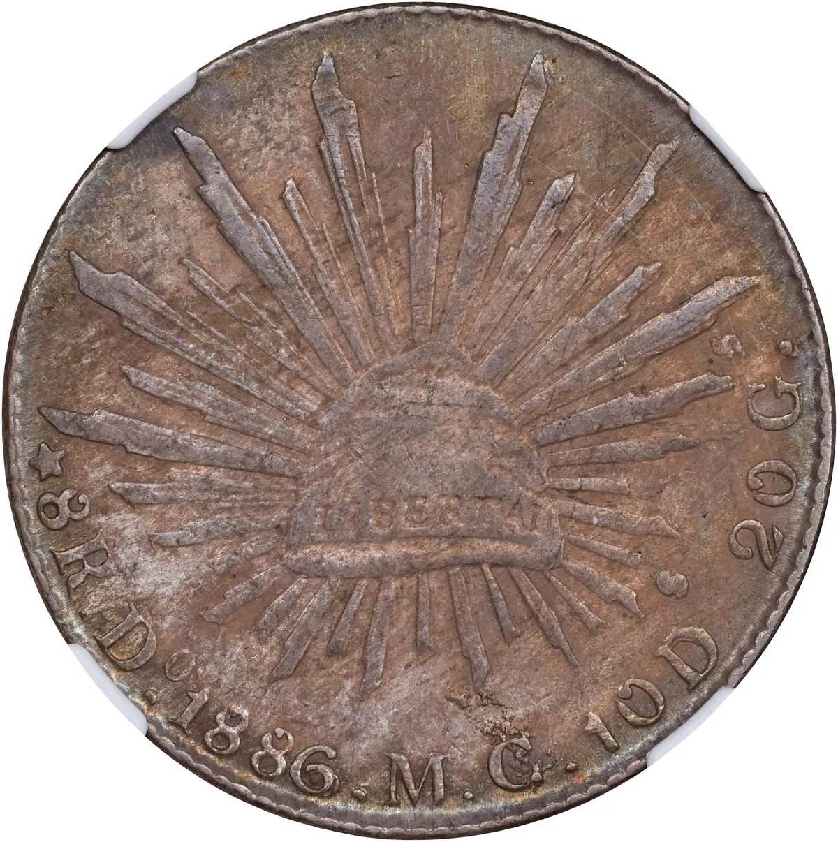 MEXICO. 8 Reales, 1886-Do MC. Durango Mint. NGC AU-58.