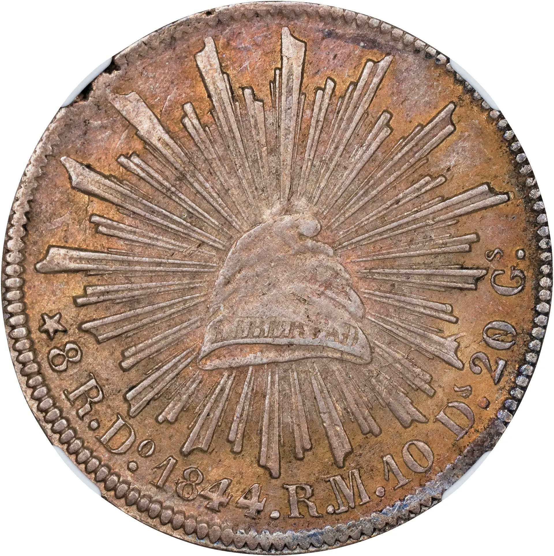MEXICO. 8 Reales, 1844-Do RM. Durango Mint. NGC AU Details--Cleaned.