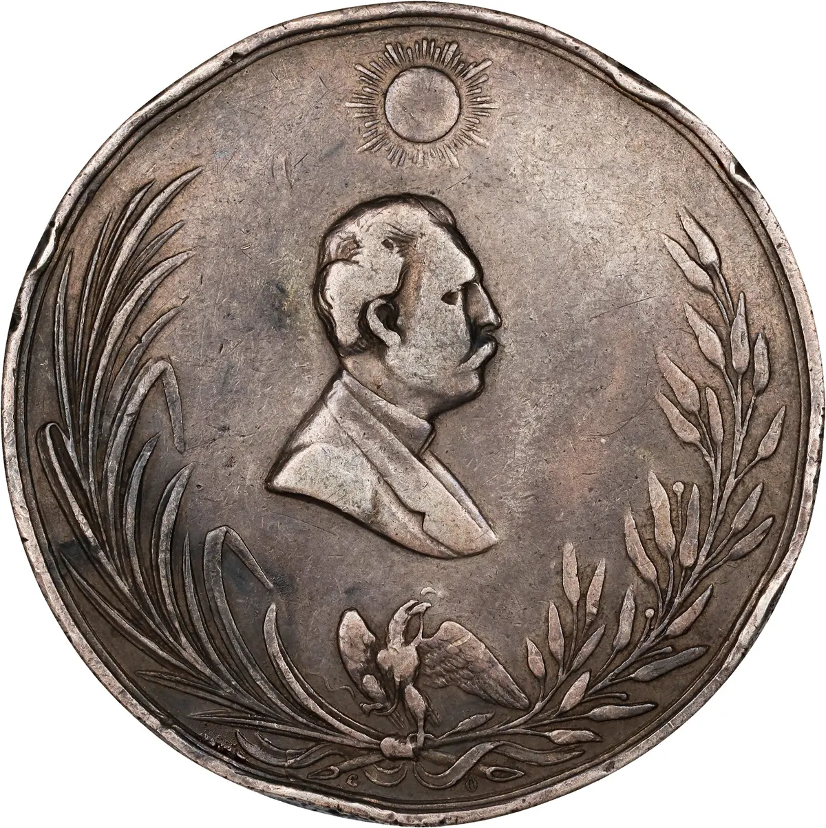 MEXICO. Porfirio Diaz/Visit to the 22nd Fine Arts Exposition Silver