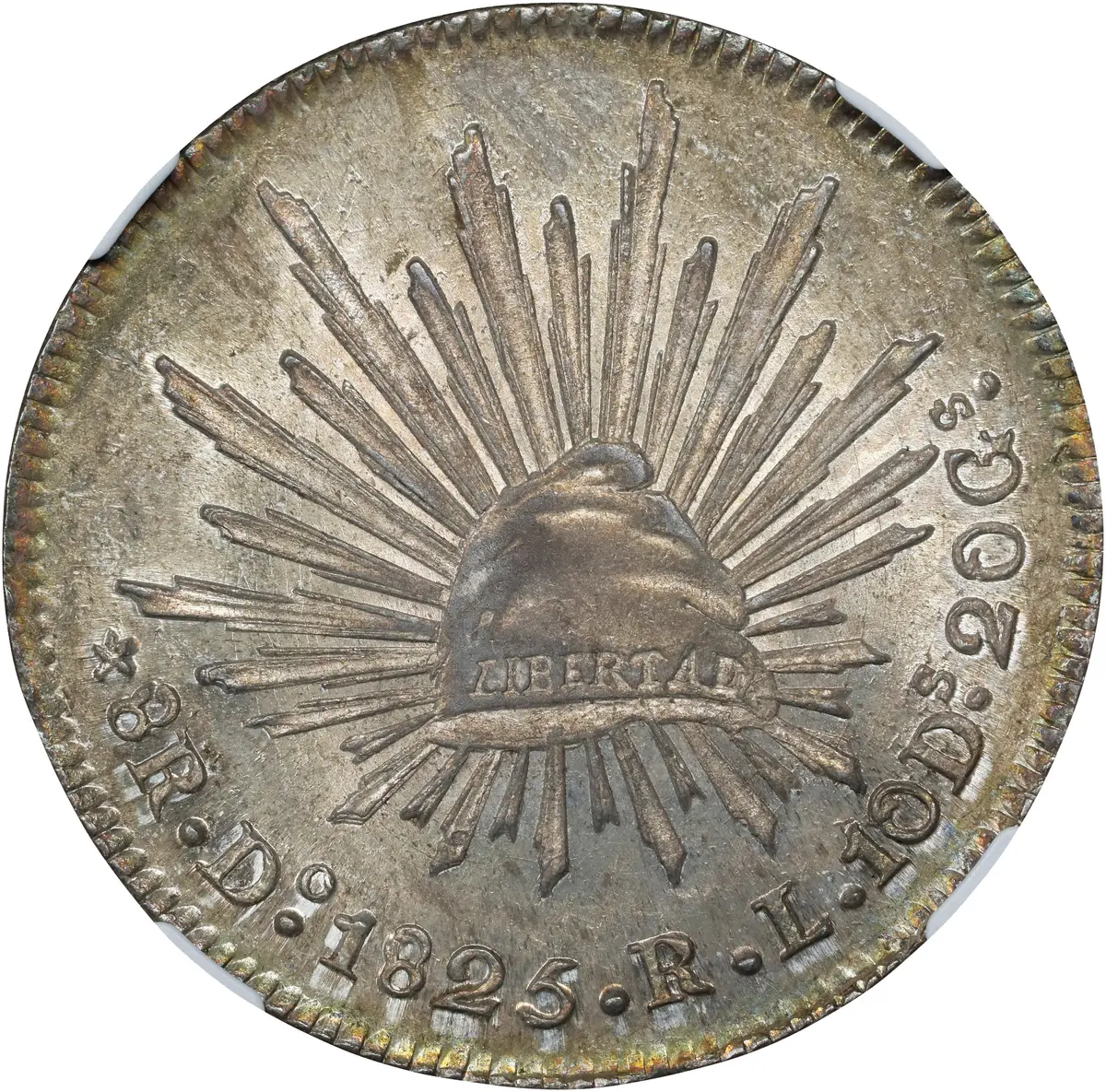 MEXICO. 8 Reales, 1825-Do RL. Durango Mint. NGC MS-64.
