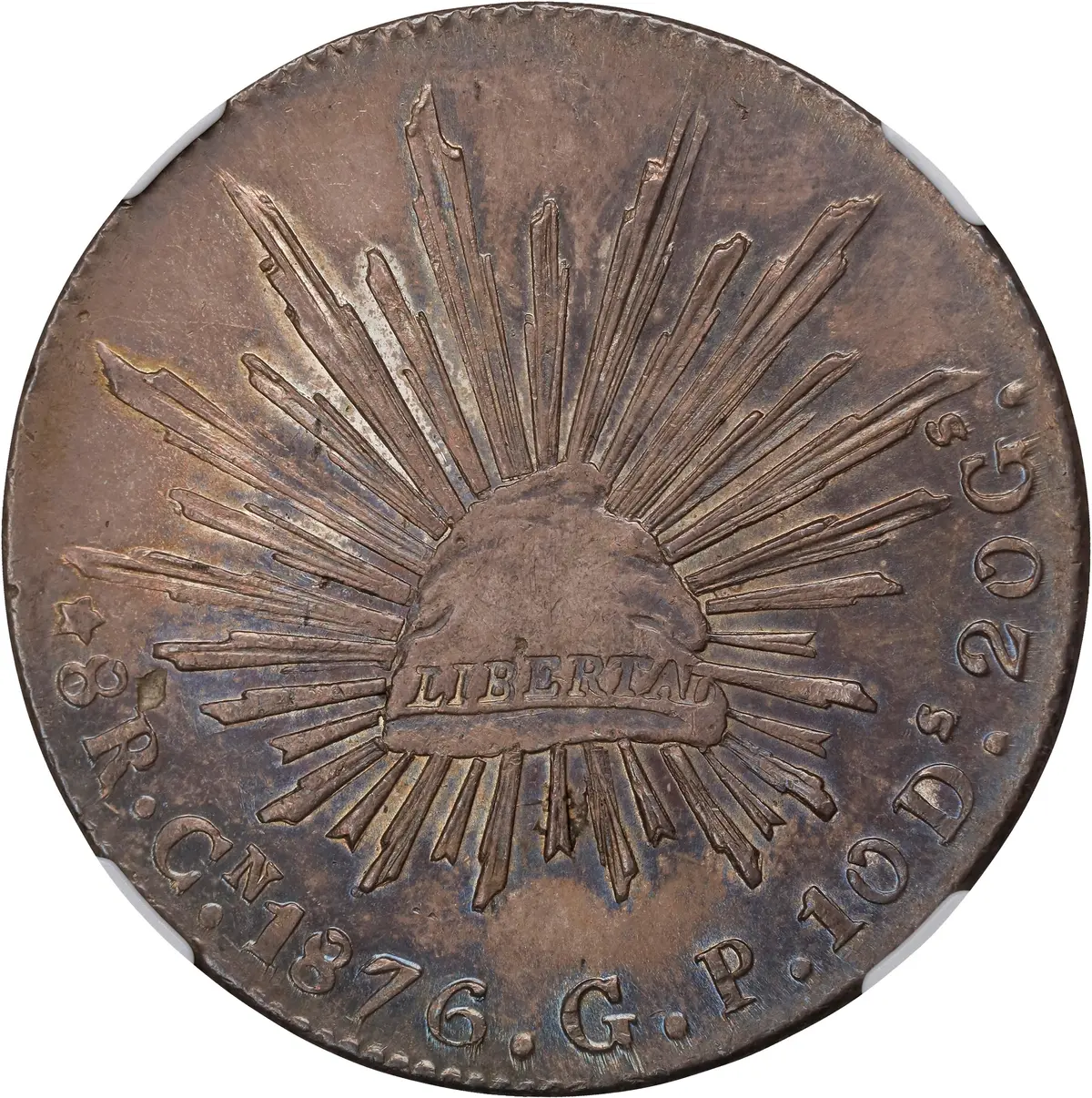 MEXICO. 8 Reales, 1876-Cn GP. Culiacan Mint. NGC MS-62.