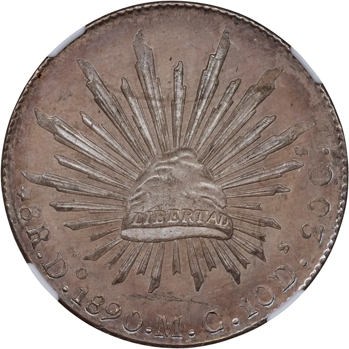 MEXICO. 8 Reales, 1890-Do MC. Durango Mint. NGC MS-64.