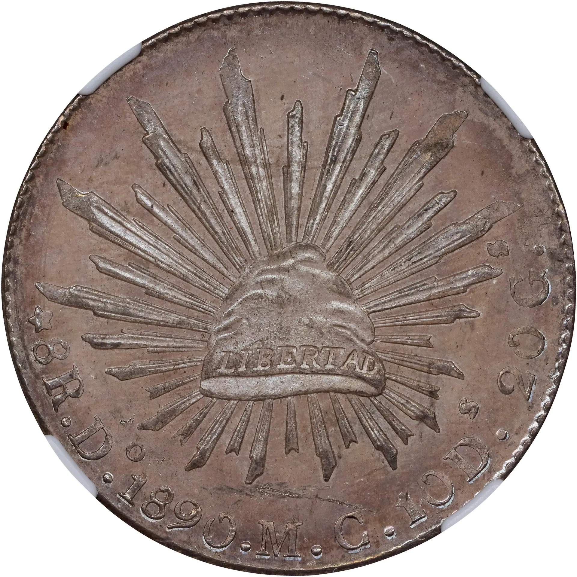 MEXICO. 8 Reales, 1890-Do MC. Durango Mint. NGC MS-64.